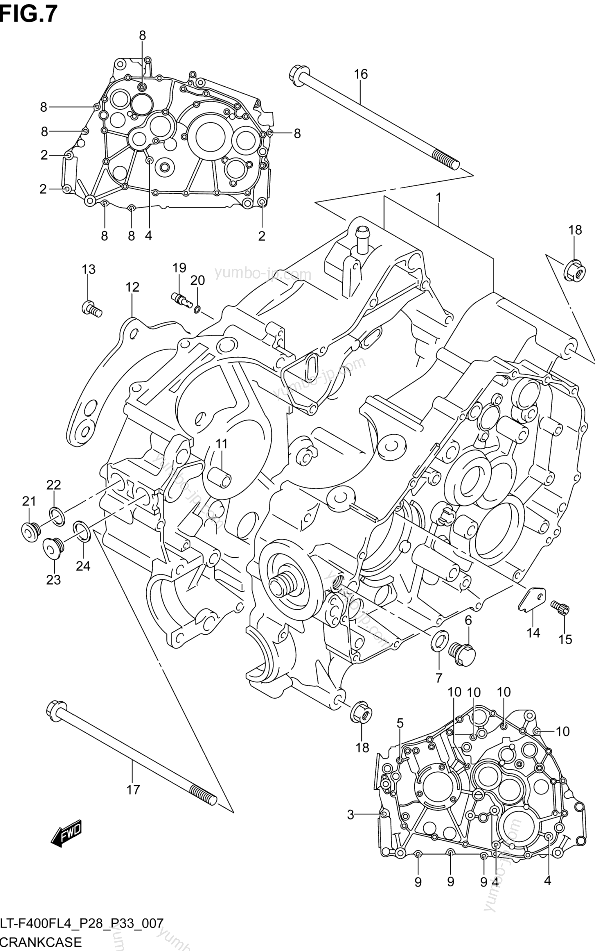 Крышка картера для квадроциклов SUZUKI LT-F400F 2014 г.