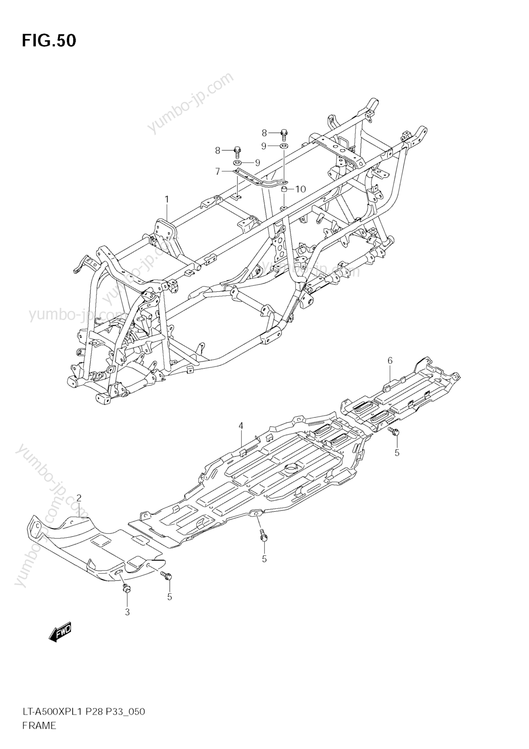 FRAME for ATVs SUZUKI KingQuad (LT-A500XP) 2011 year