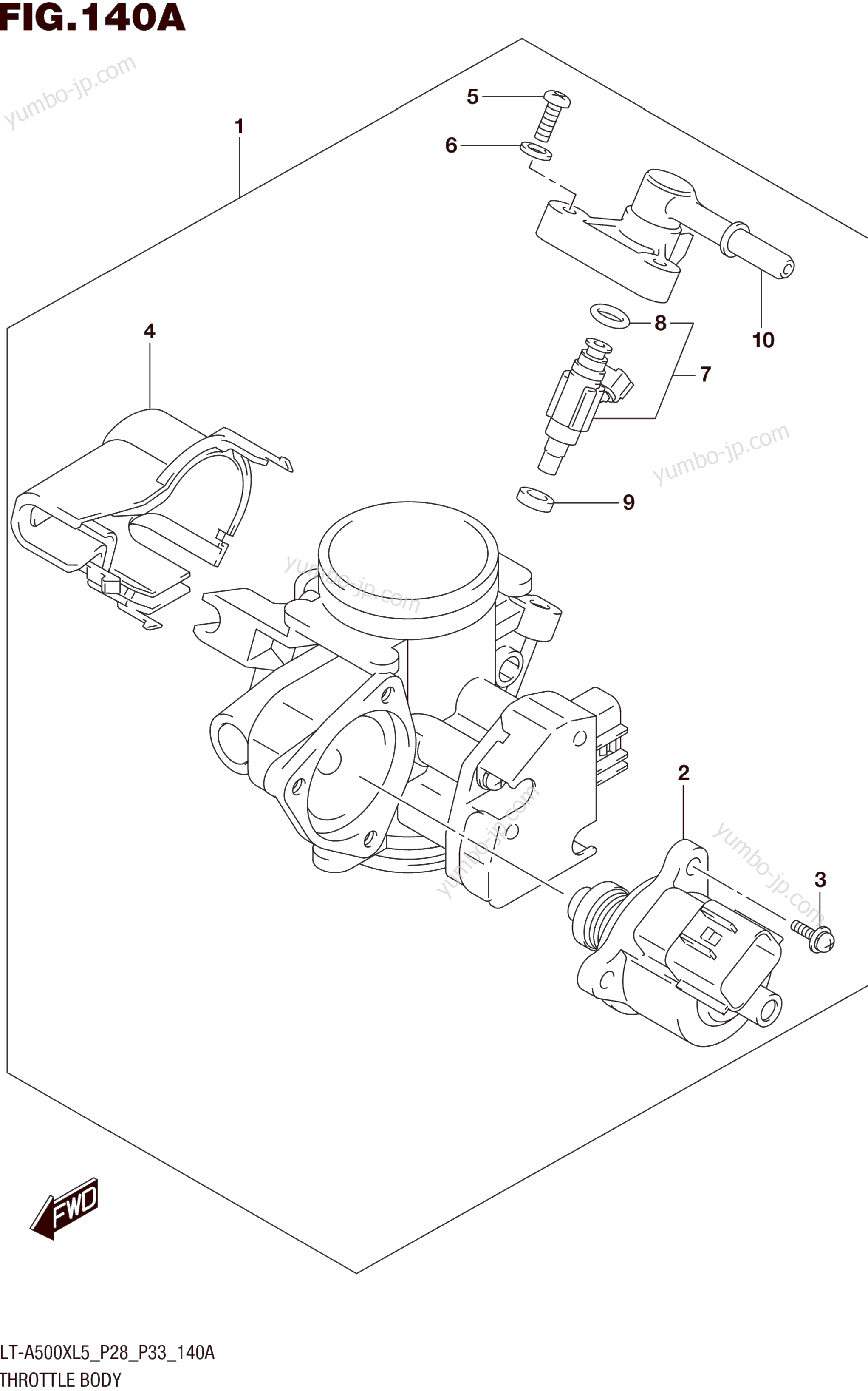 THROTTLE BODY for ATVs SUZUKI LT-A500X 2015 year