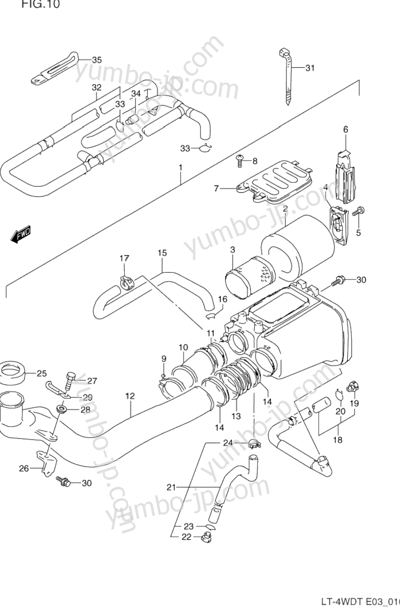 AIR CLEANER для квадроциклов SUZUKI QuadRunner (LT-4WD) 1996 г.