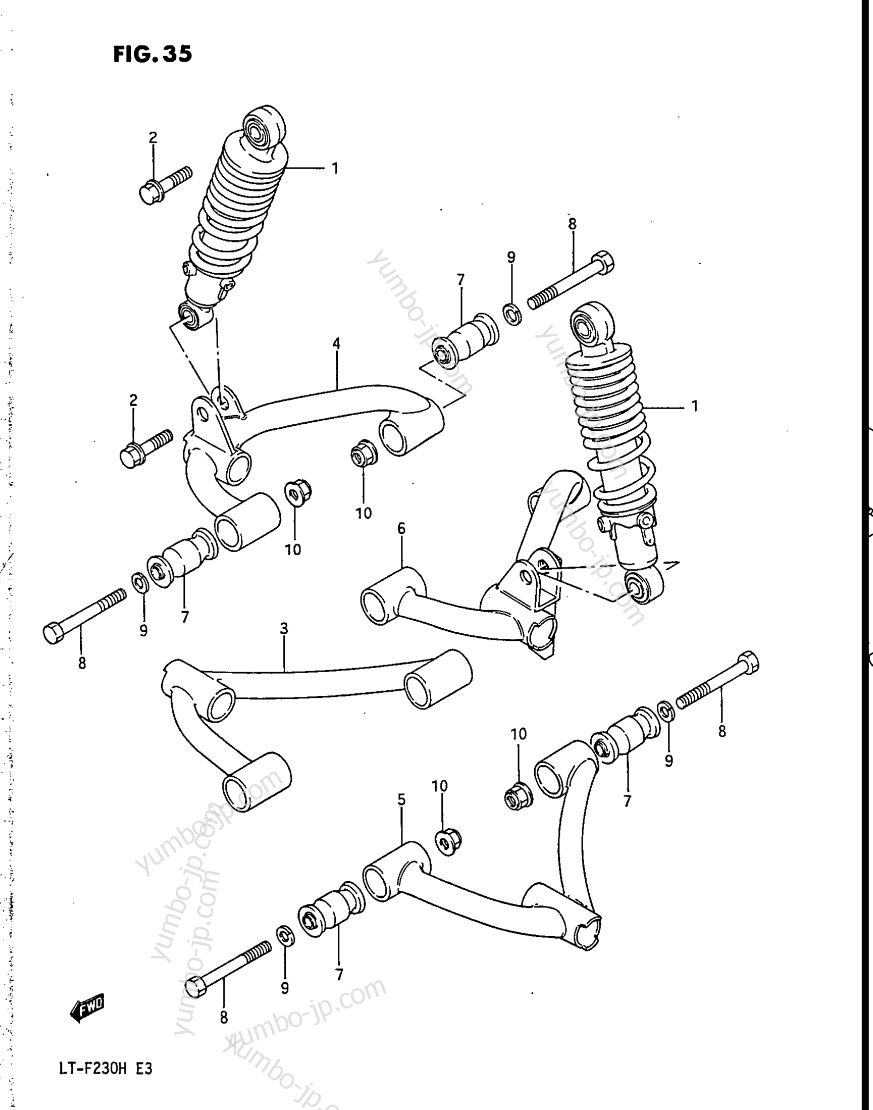 SUSPENSION ARM for ATVs SUZUKI LT-F230 1986 year
