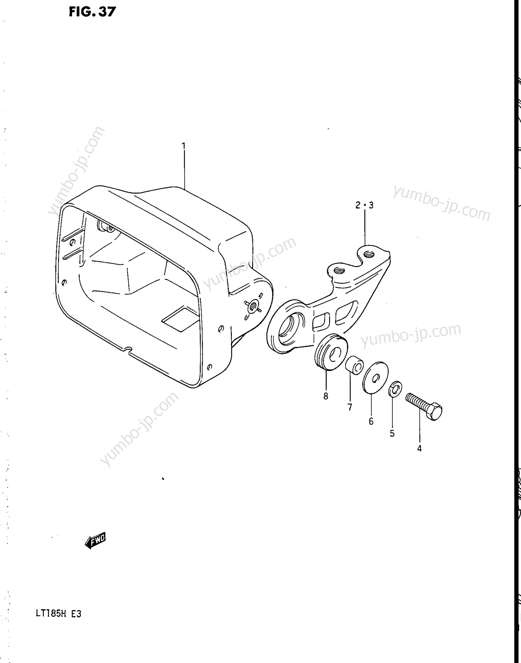 HEADLAMP HOUSING (MODEL F/G/H) для квадроциклов SUZUKI LT185 1985 г.