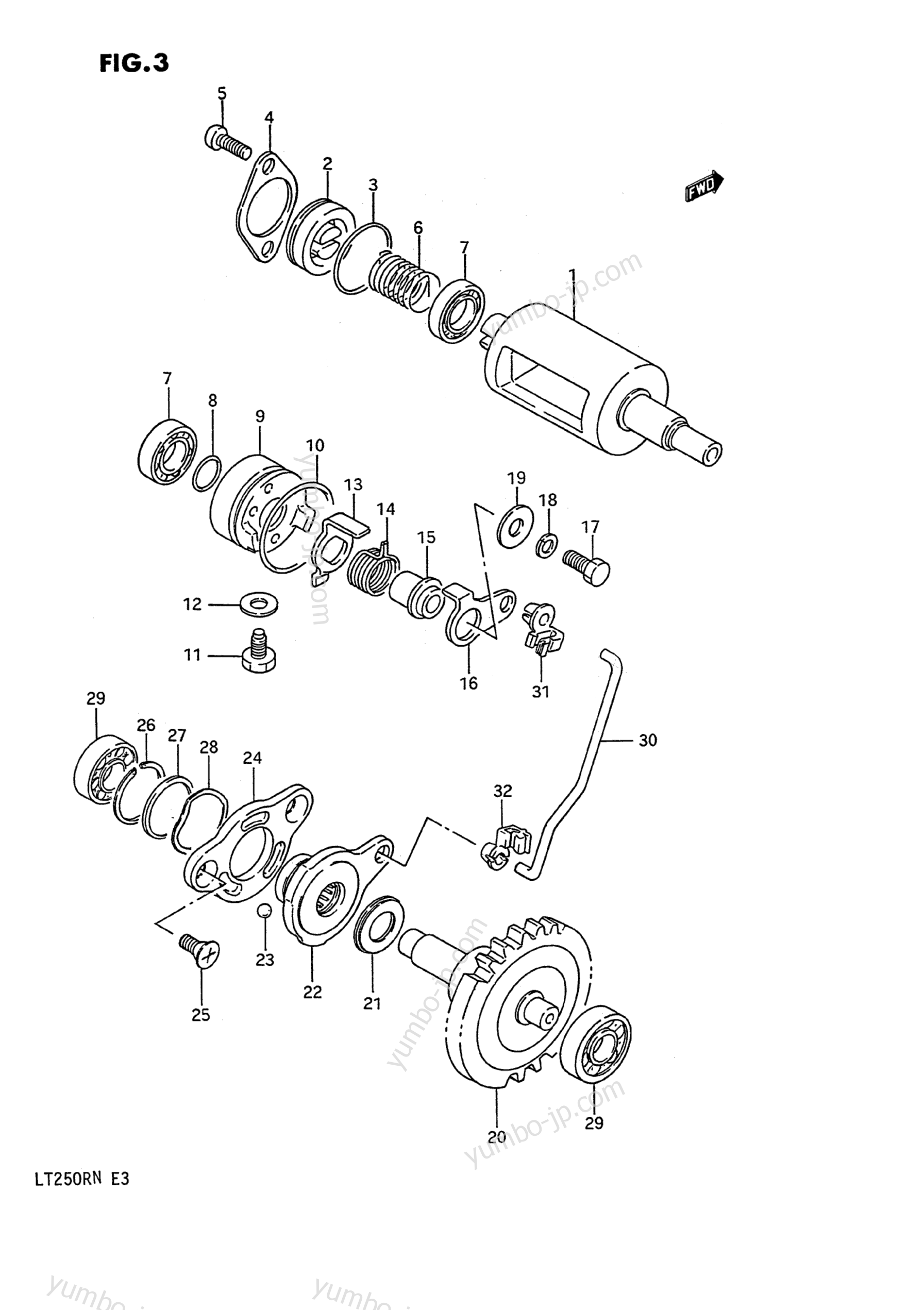 EXHAUST VALVE (MODEL H/J/K/L/M/N) for ATVs SUZUKI QuadRacer (LT250R) 1990 year