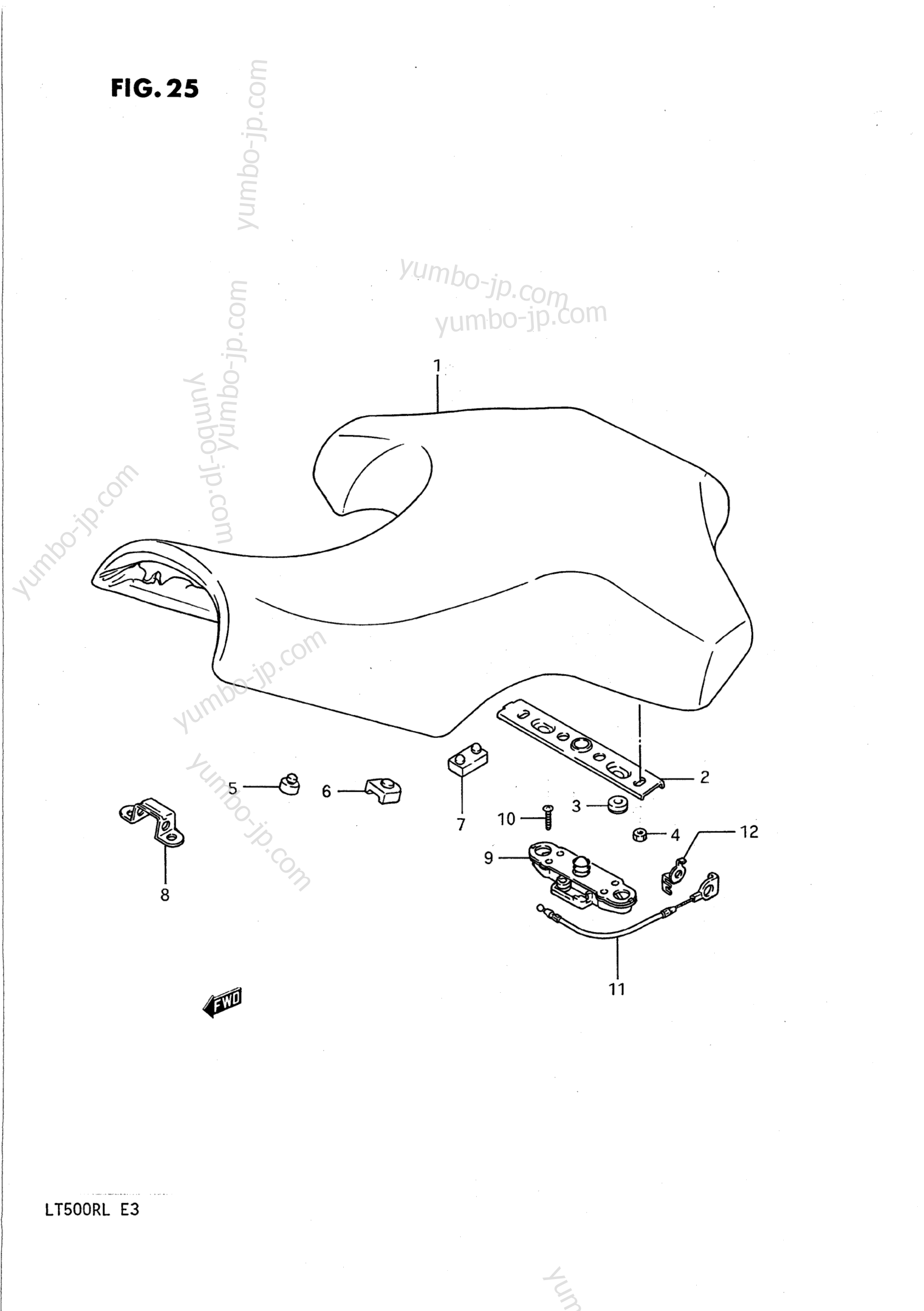 SEAT for ATVs SUZUKI QuadRacer (LT500R) 1988 year