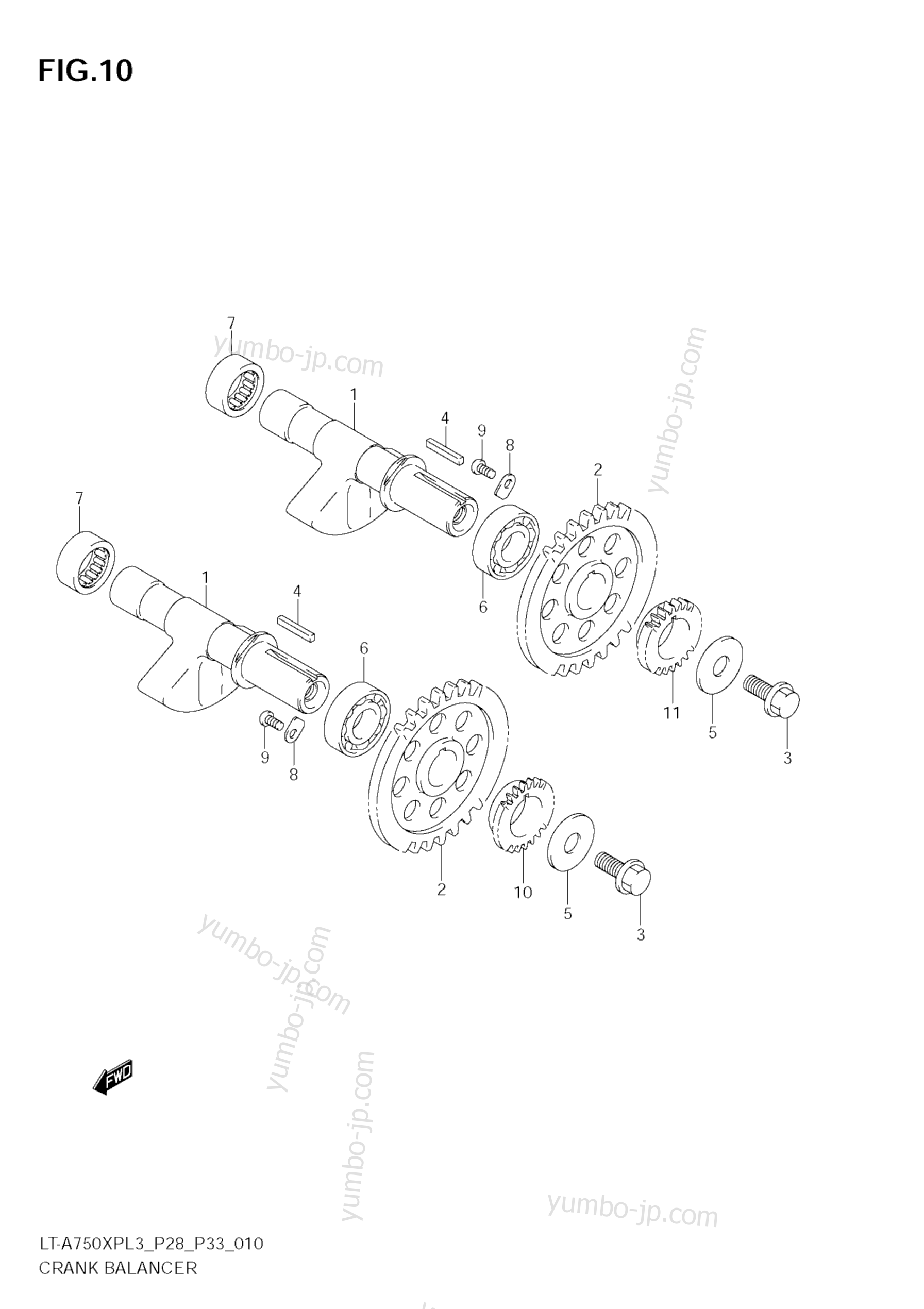 Crank Balancer для квадроциклов SUZUKI KingQuad (LT-A750XP) 2013 г.
