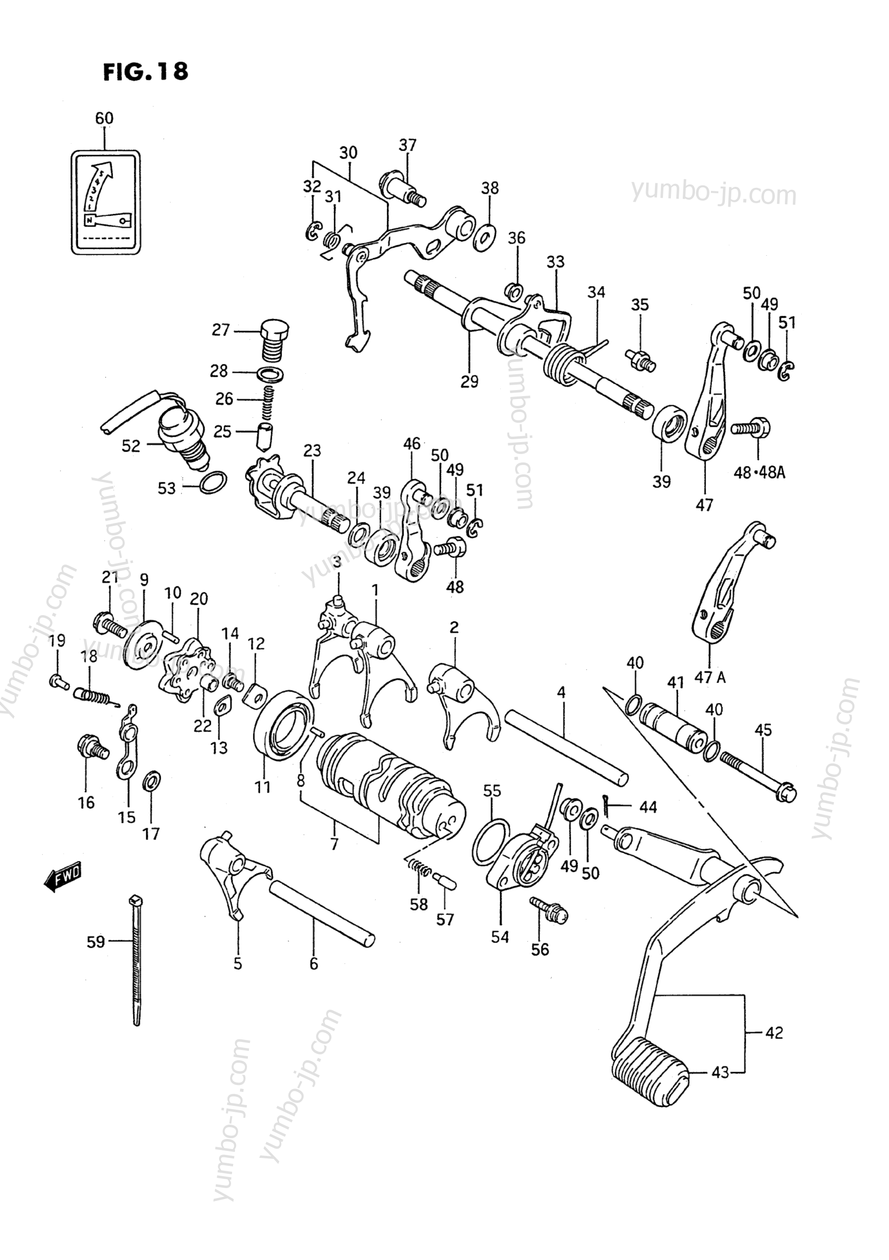 GEAR SHIFTING для квадроциклов SUZUKI QuadRunner (LT-4WD) 1995 г.