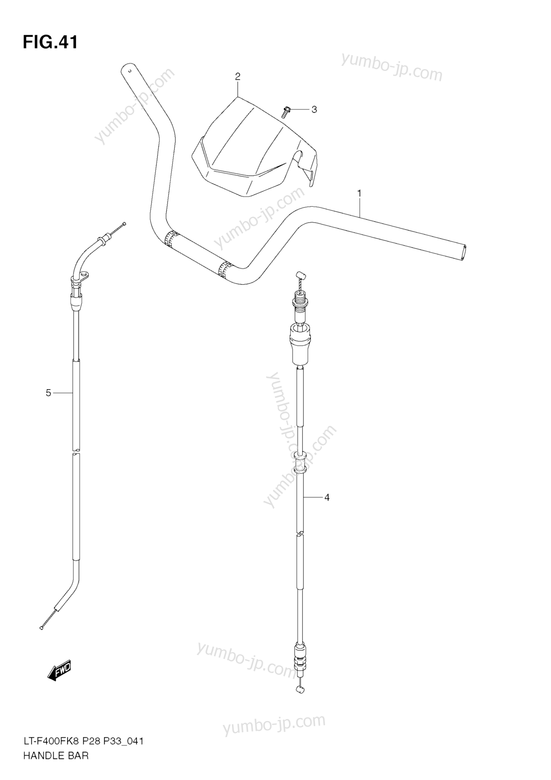 Румпель (рукоятка управления) для квадроциклов SUZUKI KingQuad (LT-F400F) 2010 г.