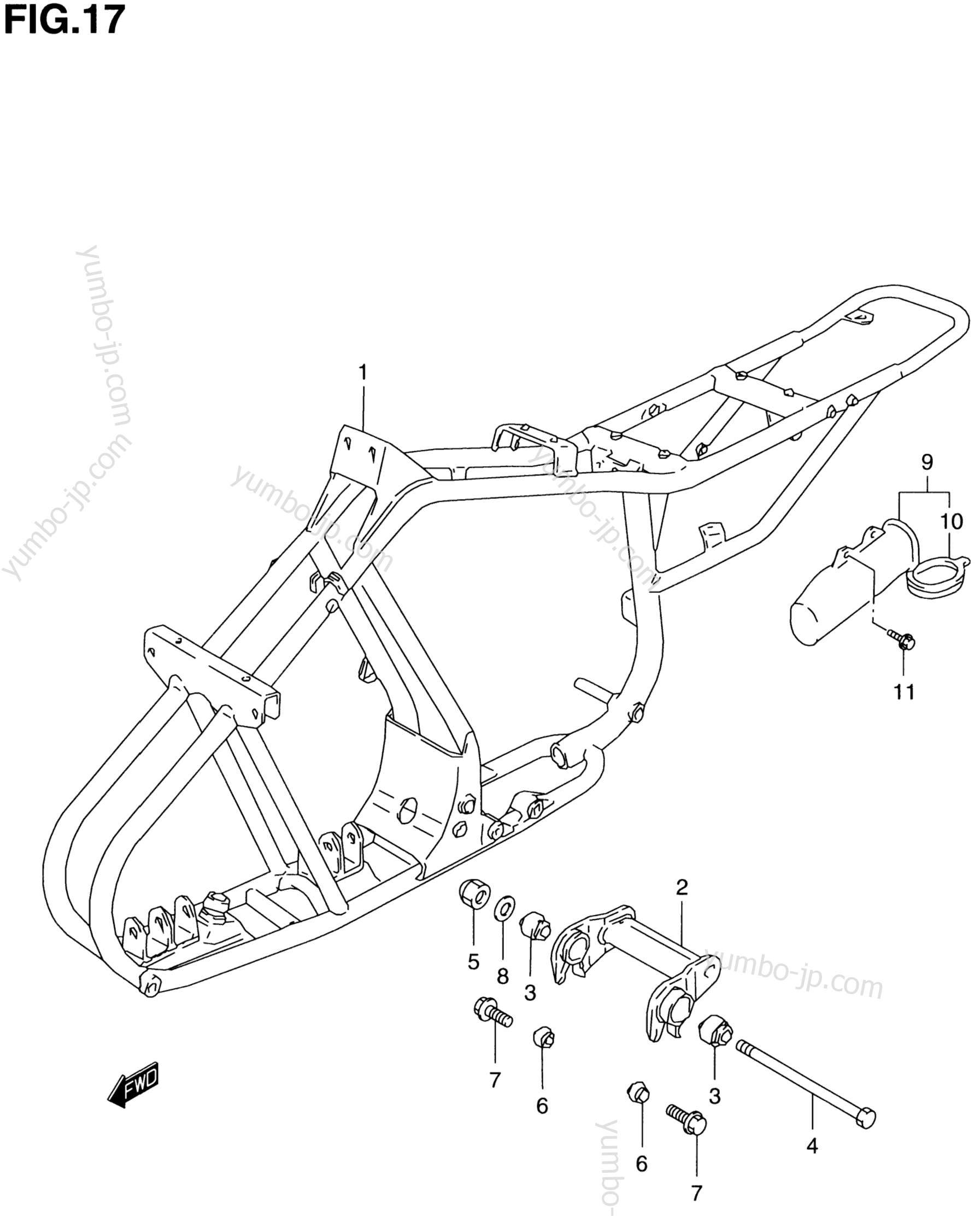 FRAME для квадроциклов SUZUKI QuadSport (LT80) 1998 г.