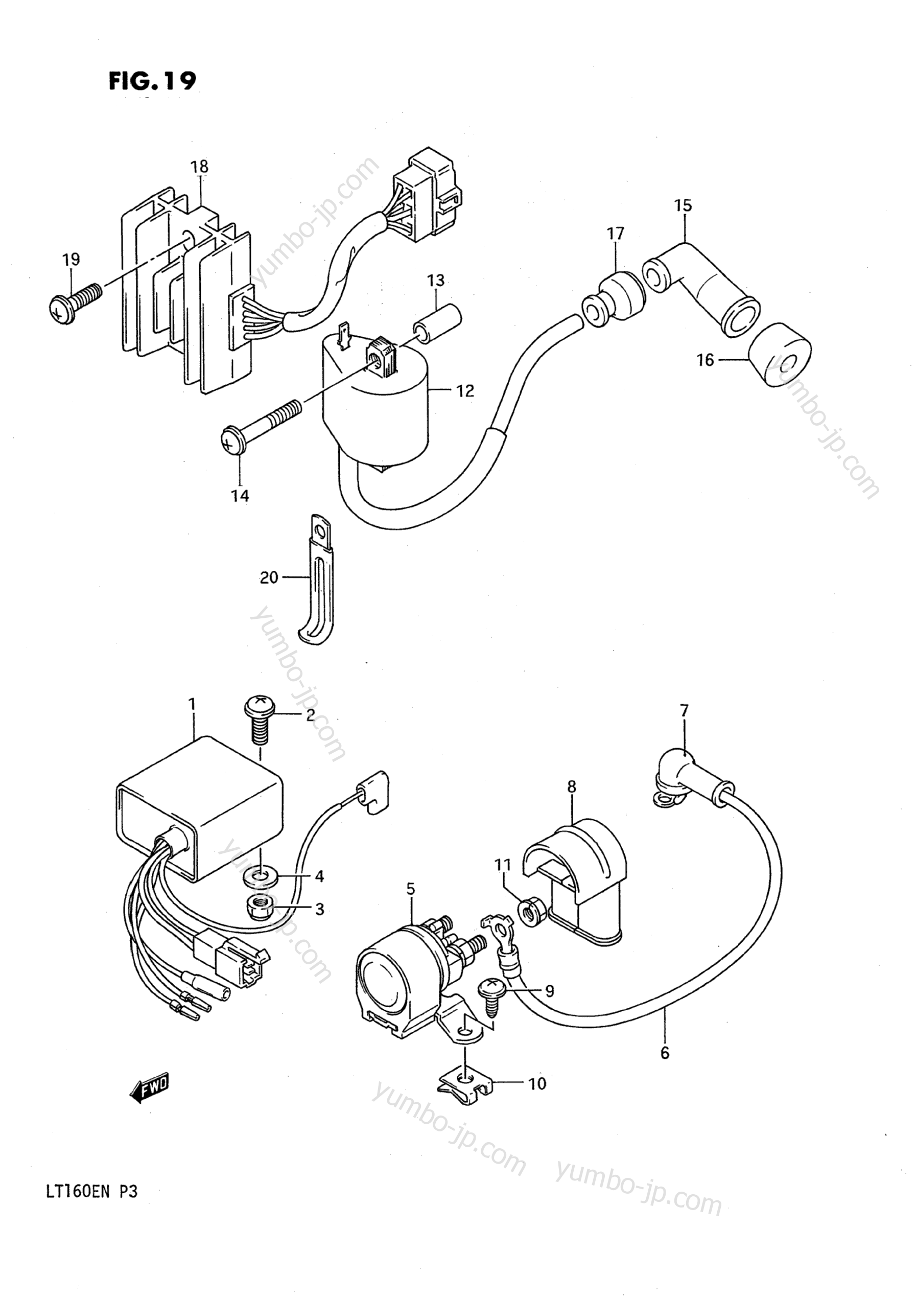 Electrical for ATVs SUZUKI QuadRunner (LT160E) 1989 year
