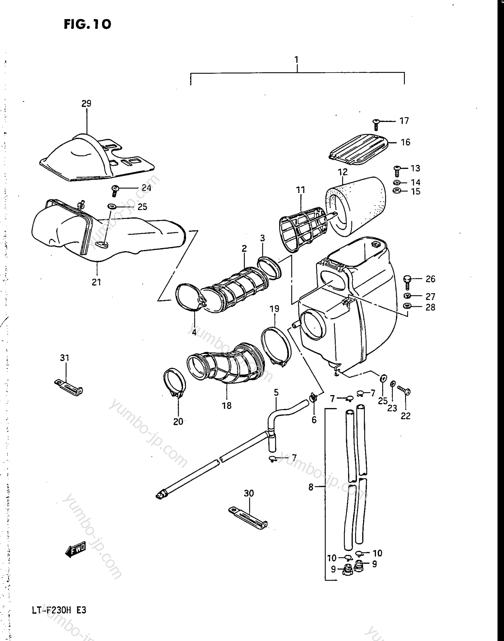 AIR CLEANER для квадроциклов SUZUKI LT-F230 1987 г.