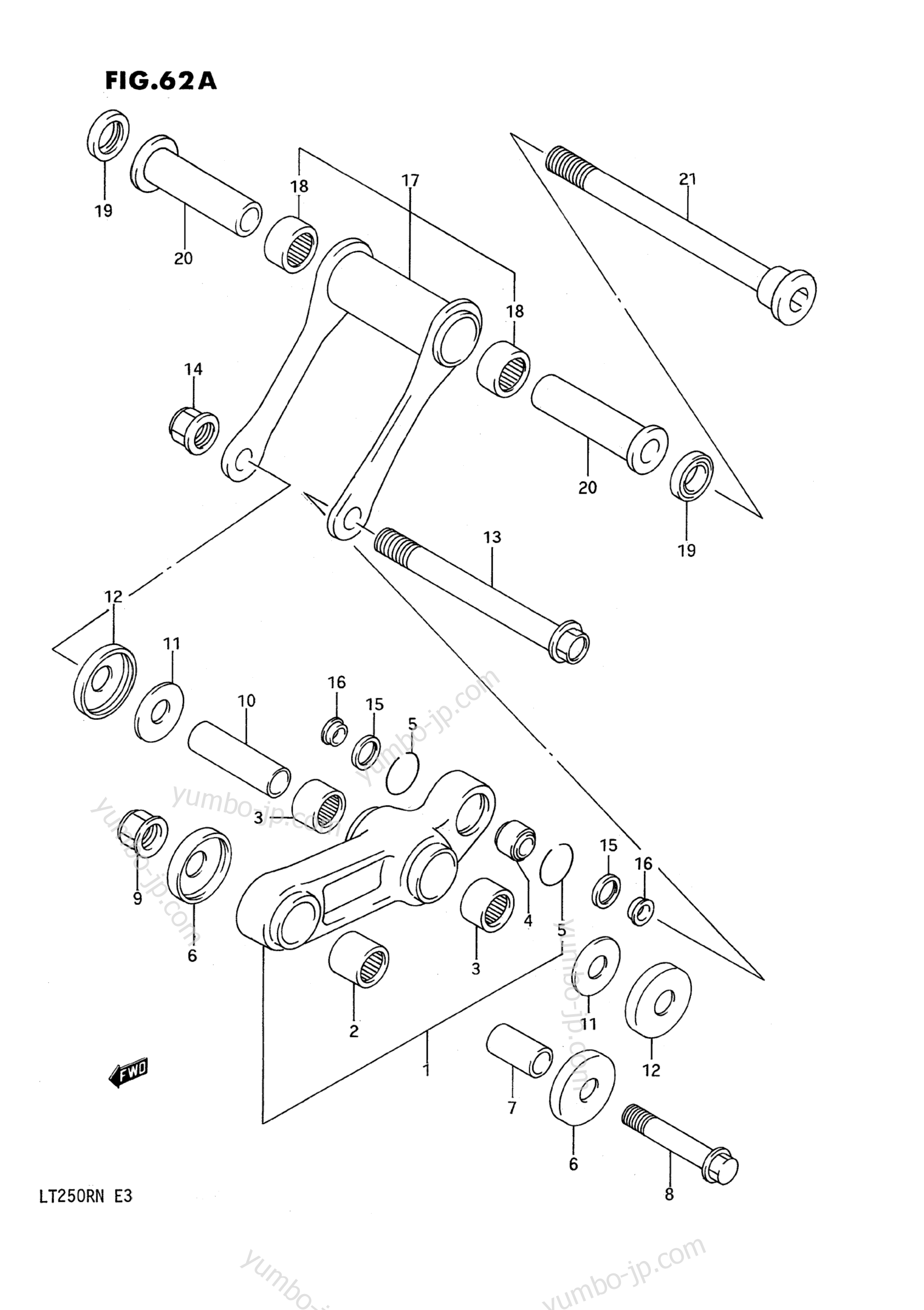CUSHION LEVER (MODEL M/N) для квадроциклов SUZUKI QuadRacer (LT250R) 1991 г.