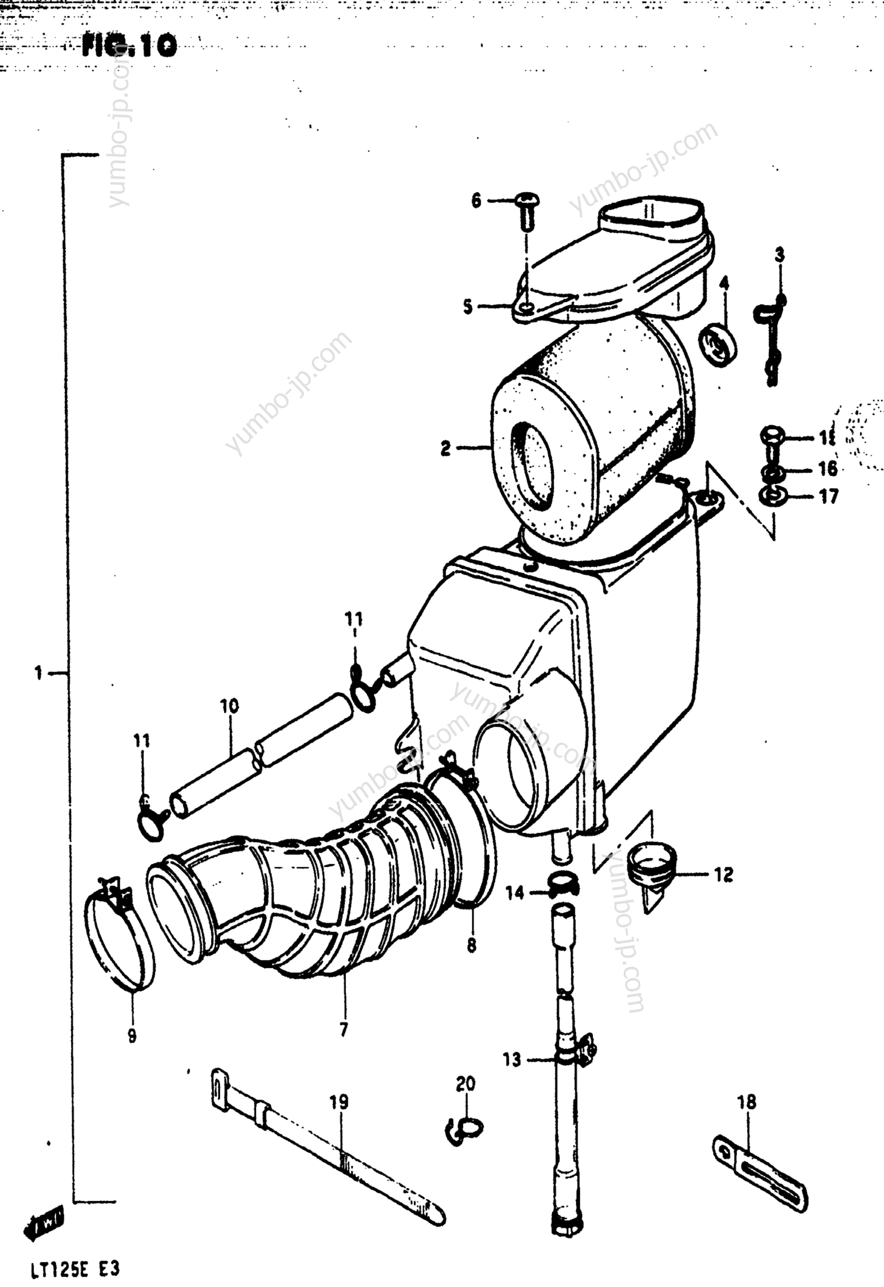 AIR CLEANER для квадроциклов SUZUKI LT125 1984 г.