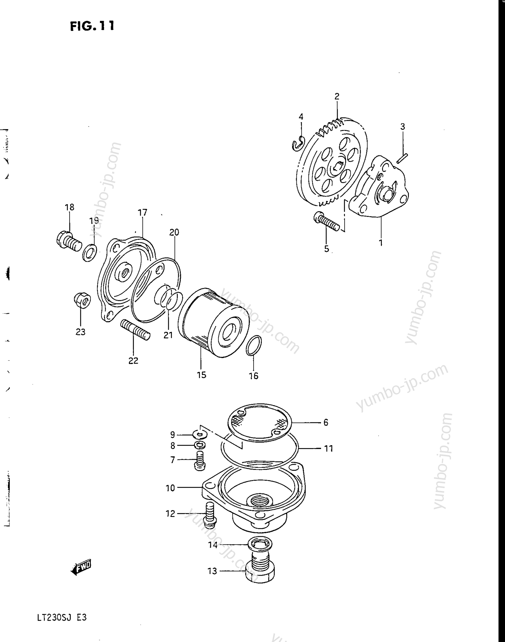 Масляный насос для квадроциклов SUZUKI LT230S 1988 г.