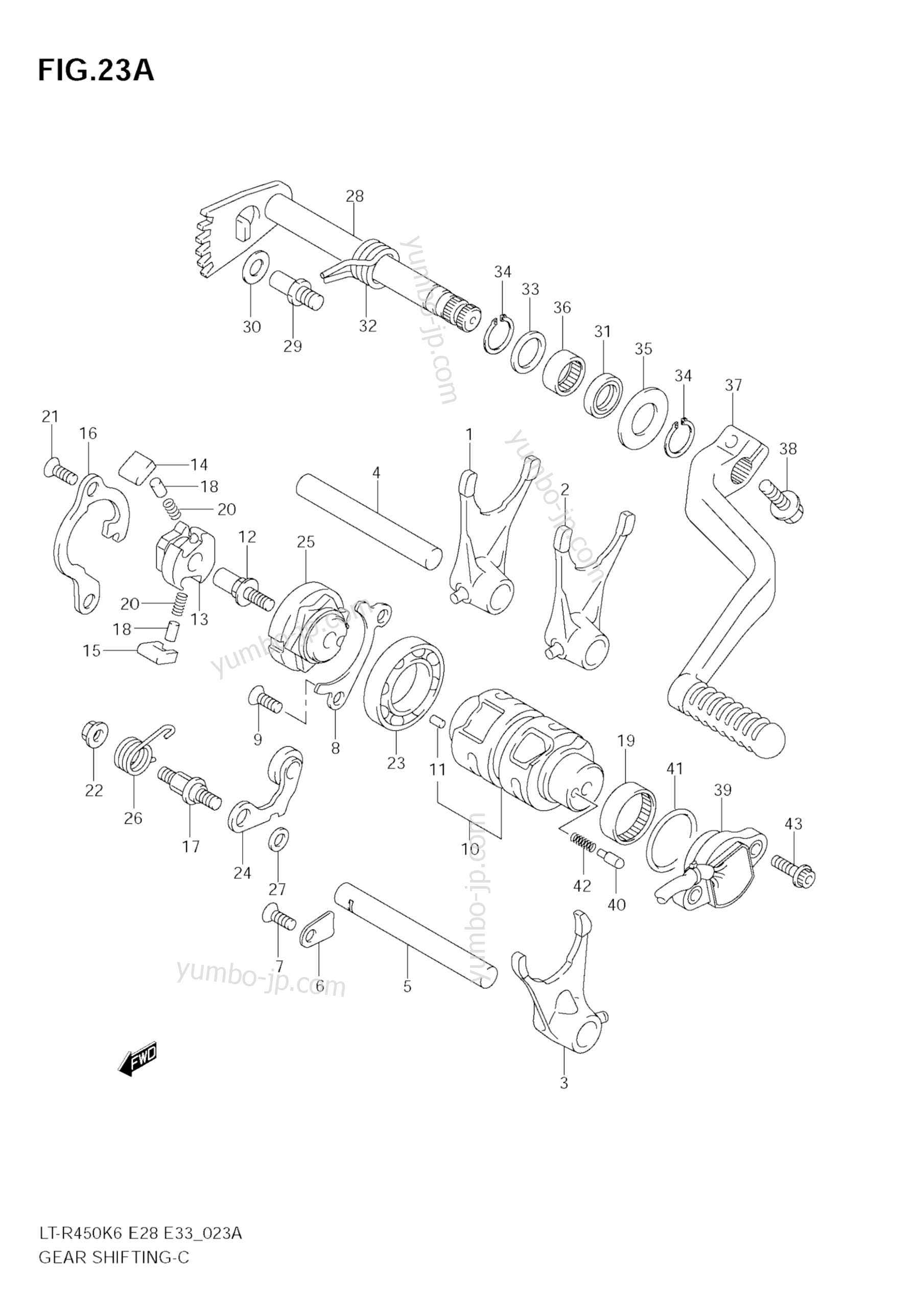 GEAR SHIFTING (MODEL K8/K9) для квадроциклов SUZUKI QuadRacer (LT-R450) 2009 г.