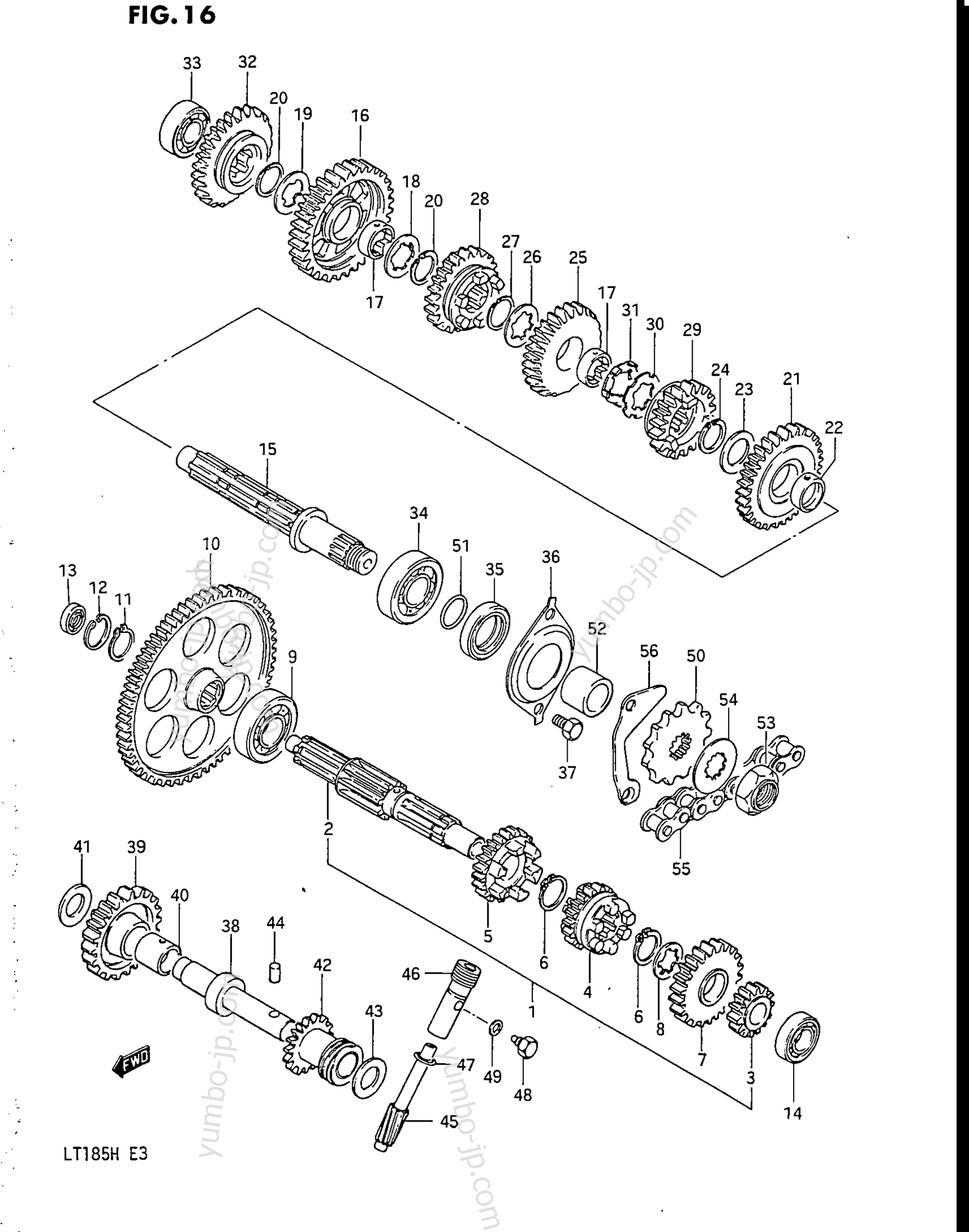 TRANSMISSION (MODEL F) для квадроциклов SUZUKI LT185 1987 г.