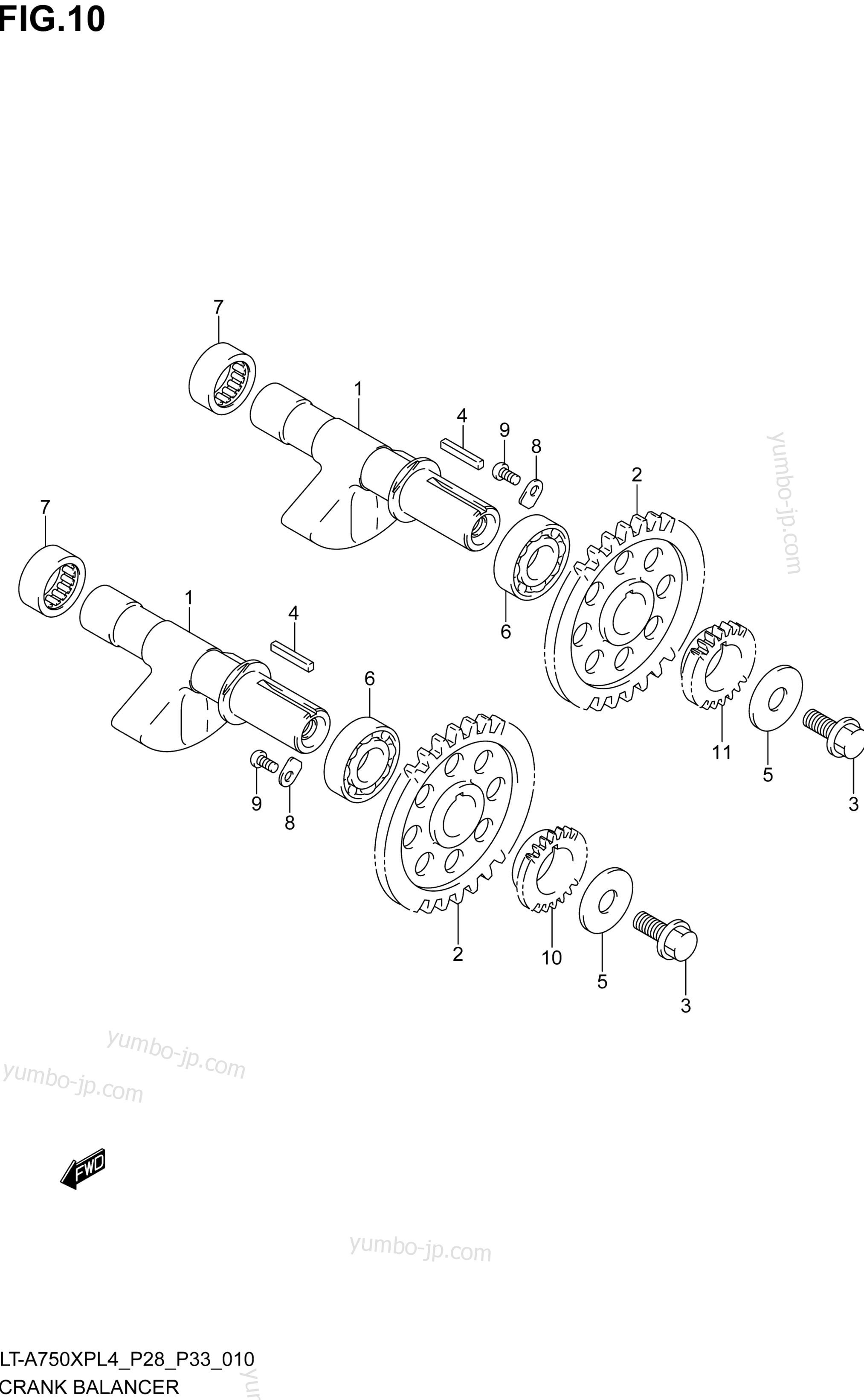 Crank Balancer for ATVs SUZUKI LT-A750XPZ 2014 year