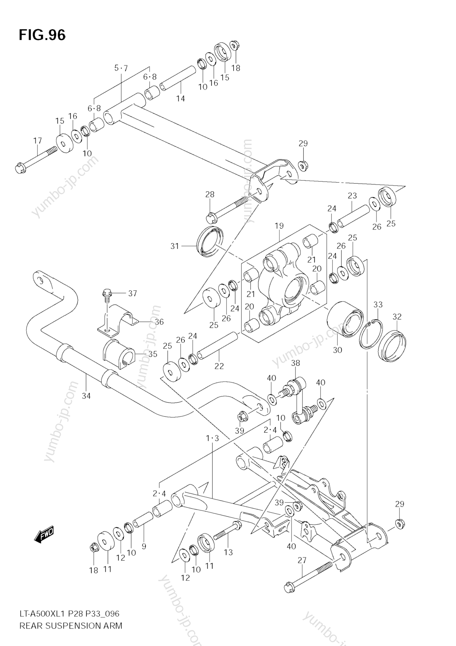REAR SUSPENSION ARM для квадроциклов SUZUKI KingQuad (LT-A500X) 2011 г.