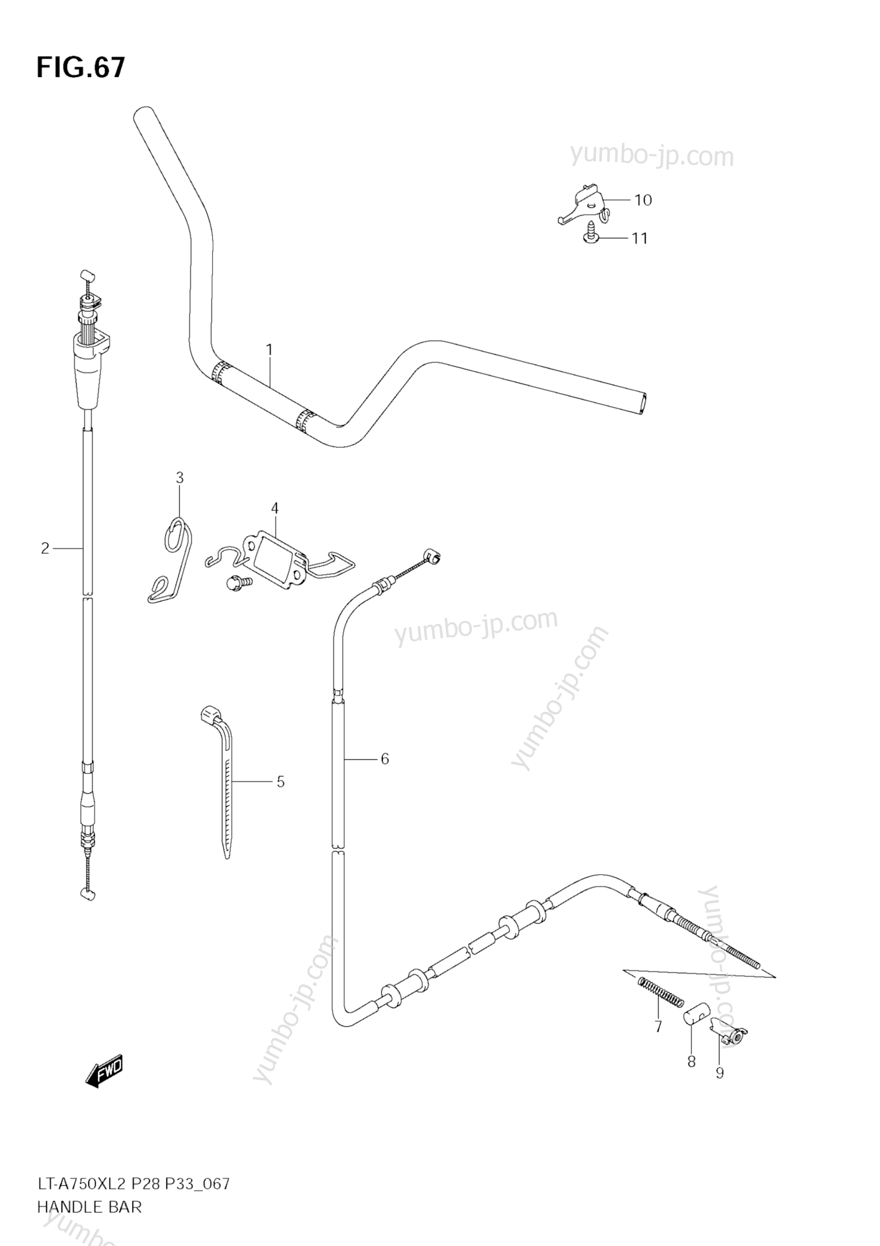 HANDLE BAR для квадроциклов SUZUKI KingQuad (LT-A750X) 2012 г.