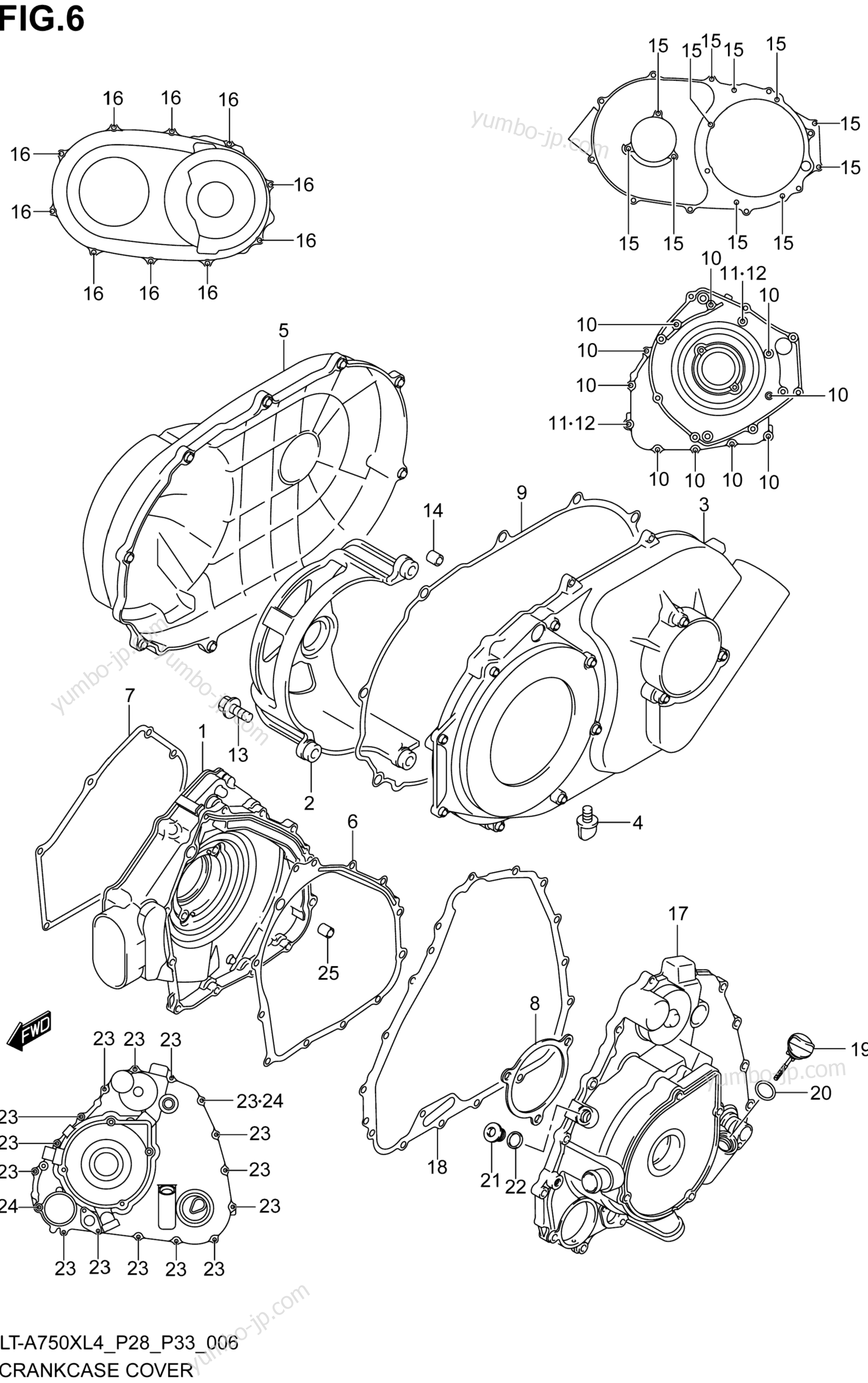 Крышка картера для квадроциклов SUZUKI LT-A750XZ 2014 г.