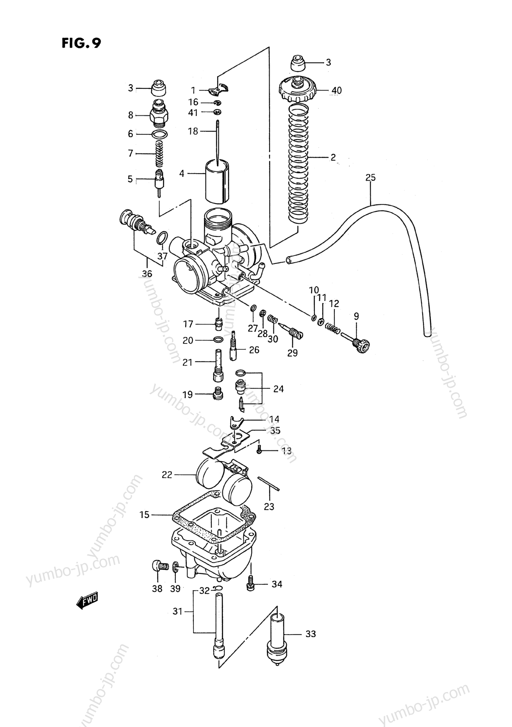 CARBURETOR (MODEL H/J/K) для квадроциклов SUZUKI QuadRunner (LT-4WD) 1993 г.