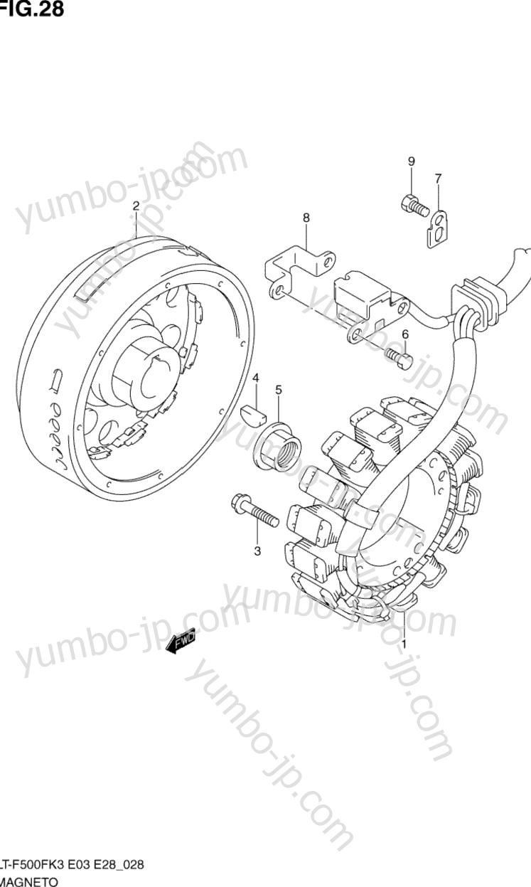 MAGNETO для квадроциклов SUZUKI Vinson 4WD (LT-F500F) 2003 г.