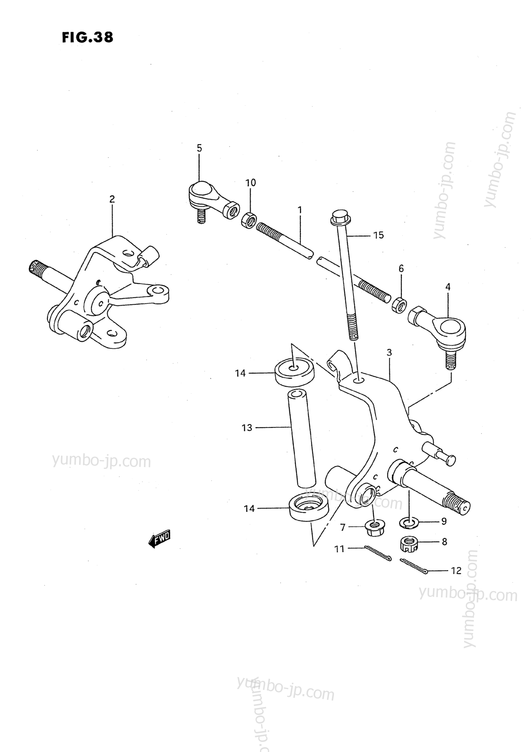 KNUCKLE ARM для квадроциклов SUZUKI QuadRunner (LT-F160) 1993 г.
