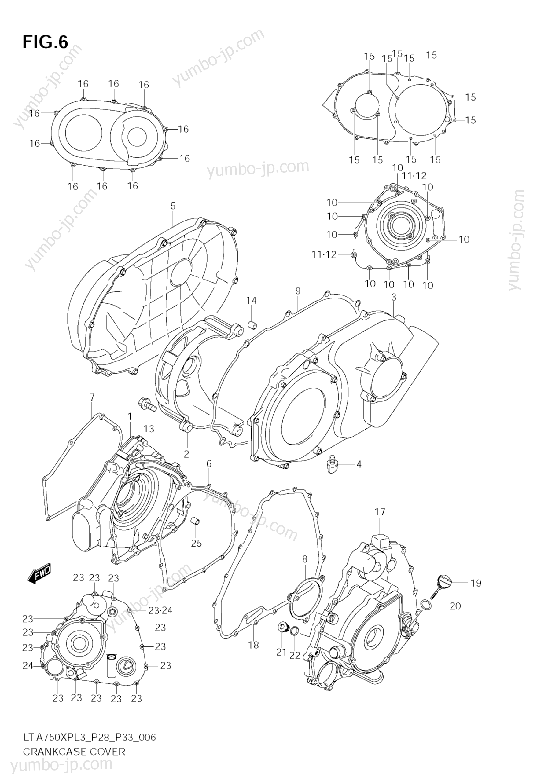Крышка картера для квадроциклов SUZUKI KingQuad (LT-A750XP) 2013 г.