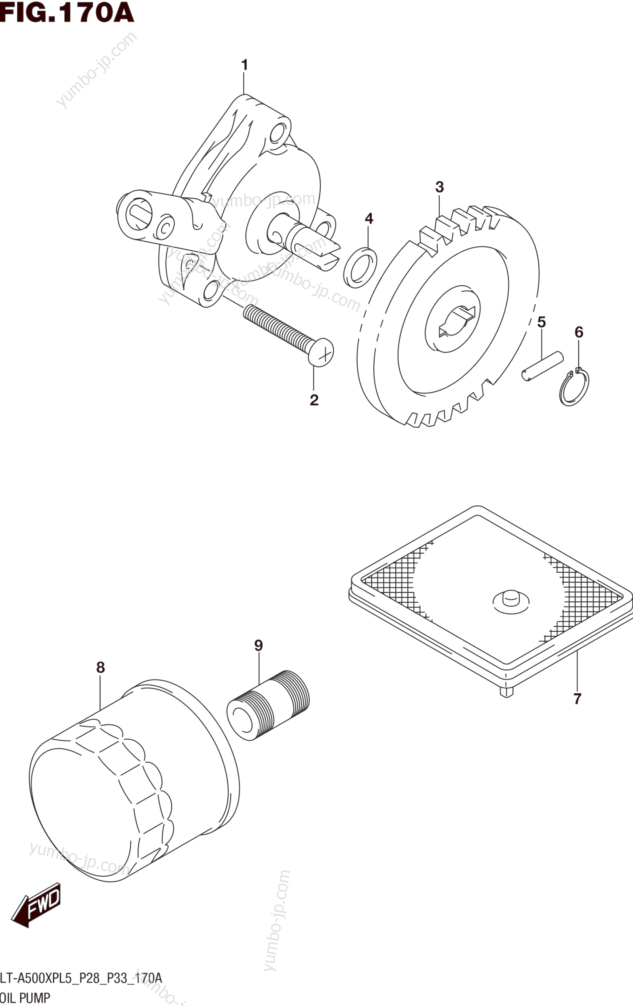 Масляный насос для квадроциклов SUZUKI LT-A500XP 2015 г.