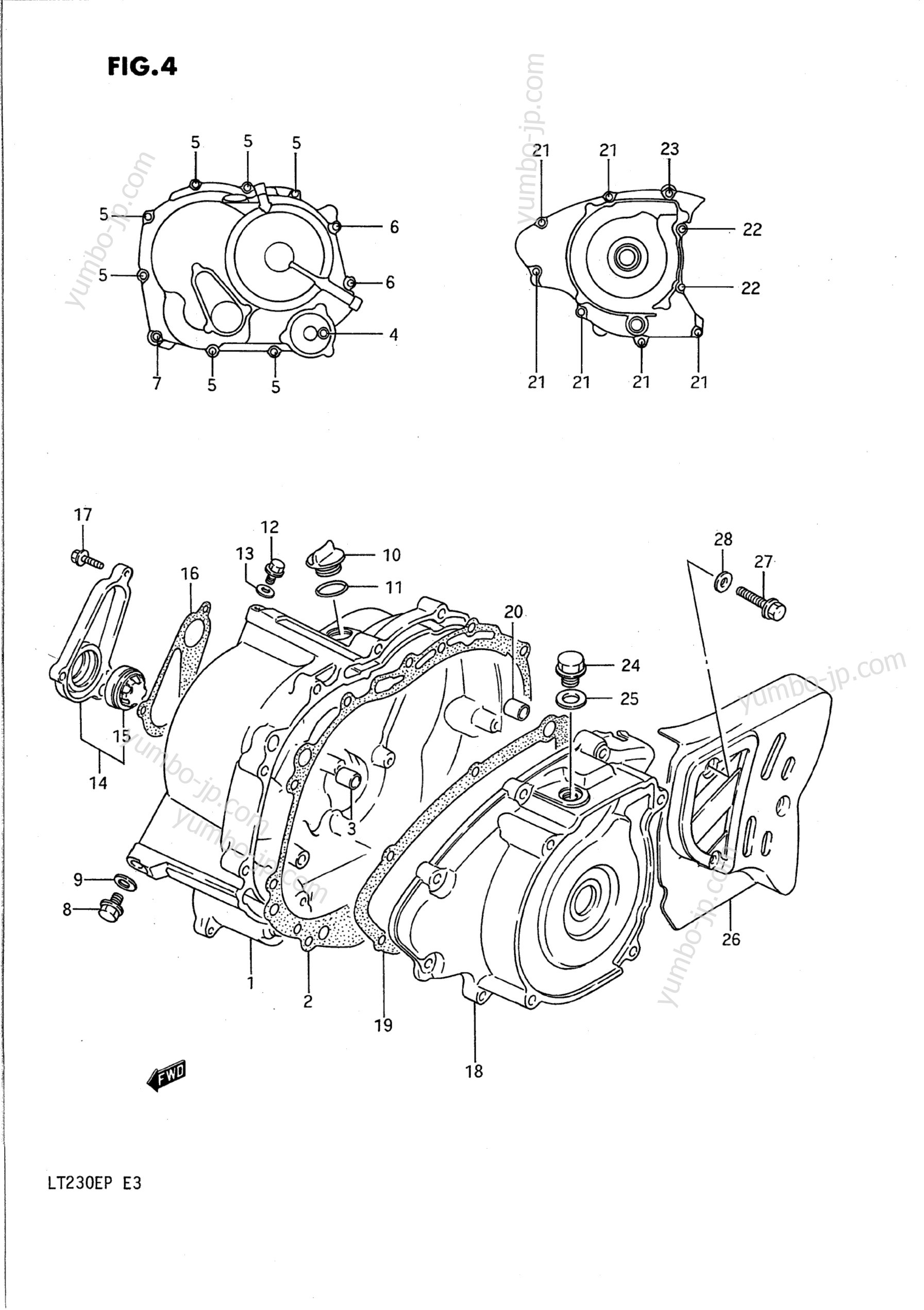 Крышка картера для квадроциклов SUZUKI QuadRunner (LT230E) 1992 г.