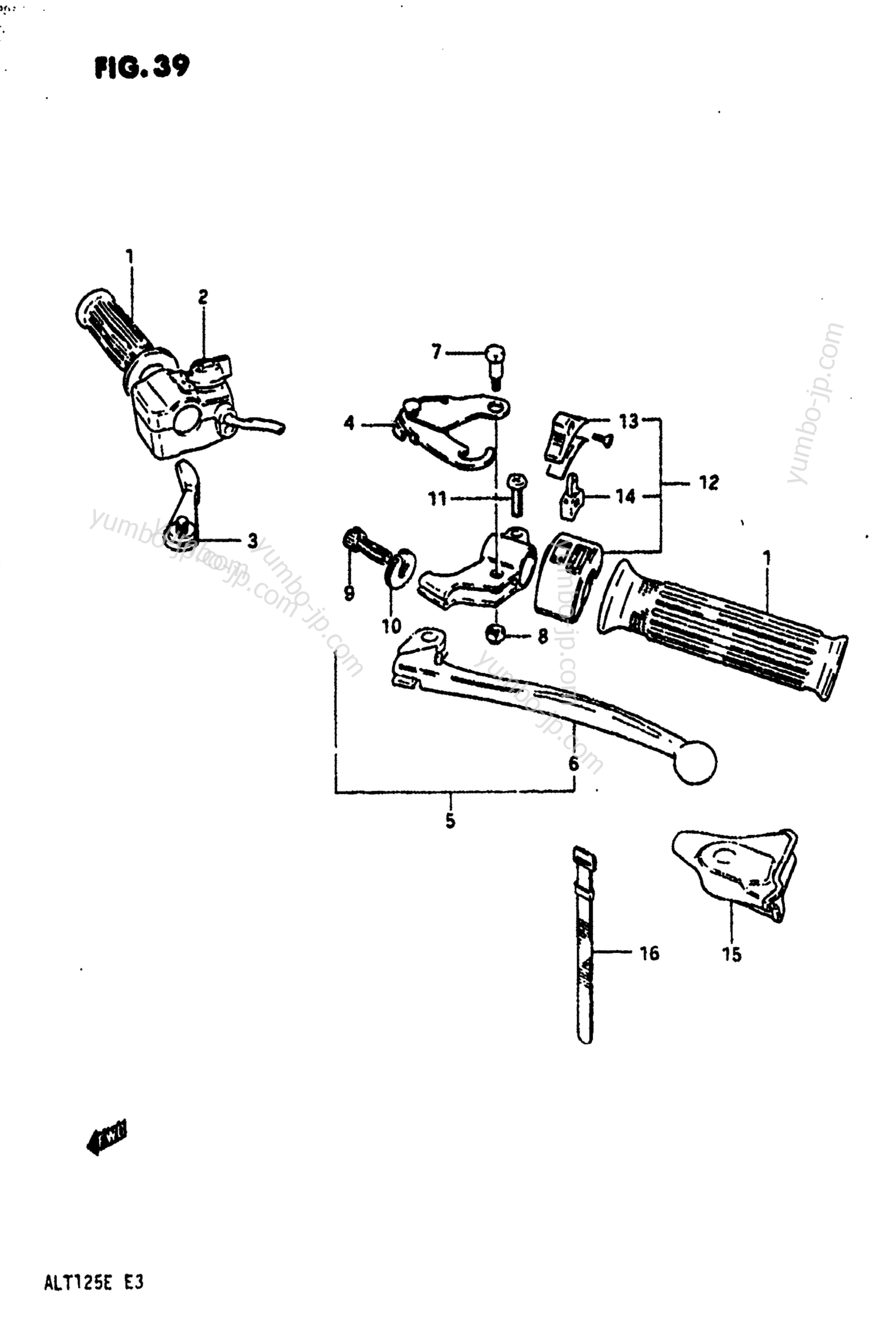 HANDLE GRIP (MODEL D) для квадроциклов SUZUKI ALT125 1984 г.