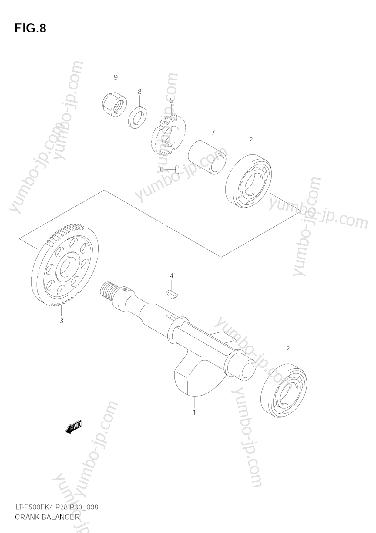 Crank Balancer для квадроциклов SUZUKI Vinson 4WD (LT-F500FC) 2006 г.
