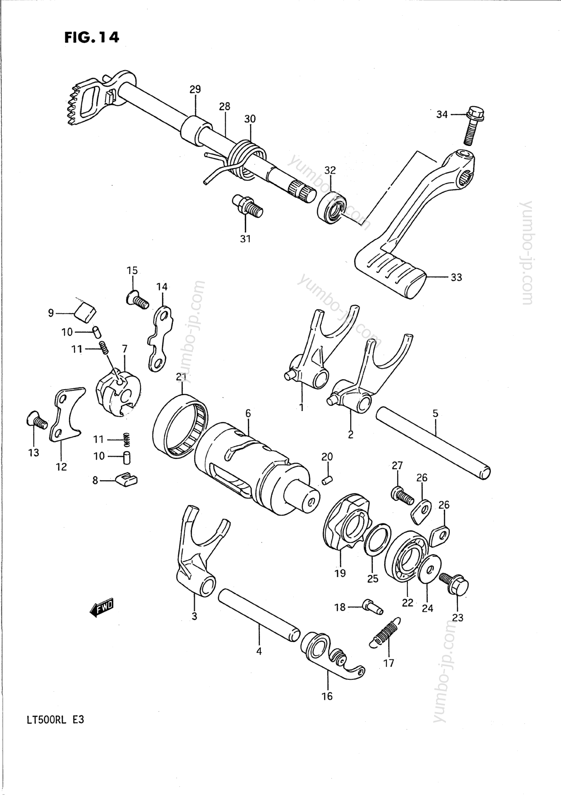 GEAR SHIFTING для квадроциклов SUZUKI QuadRacer (LT500R) 1989 г.