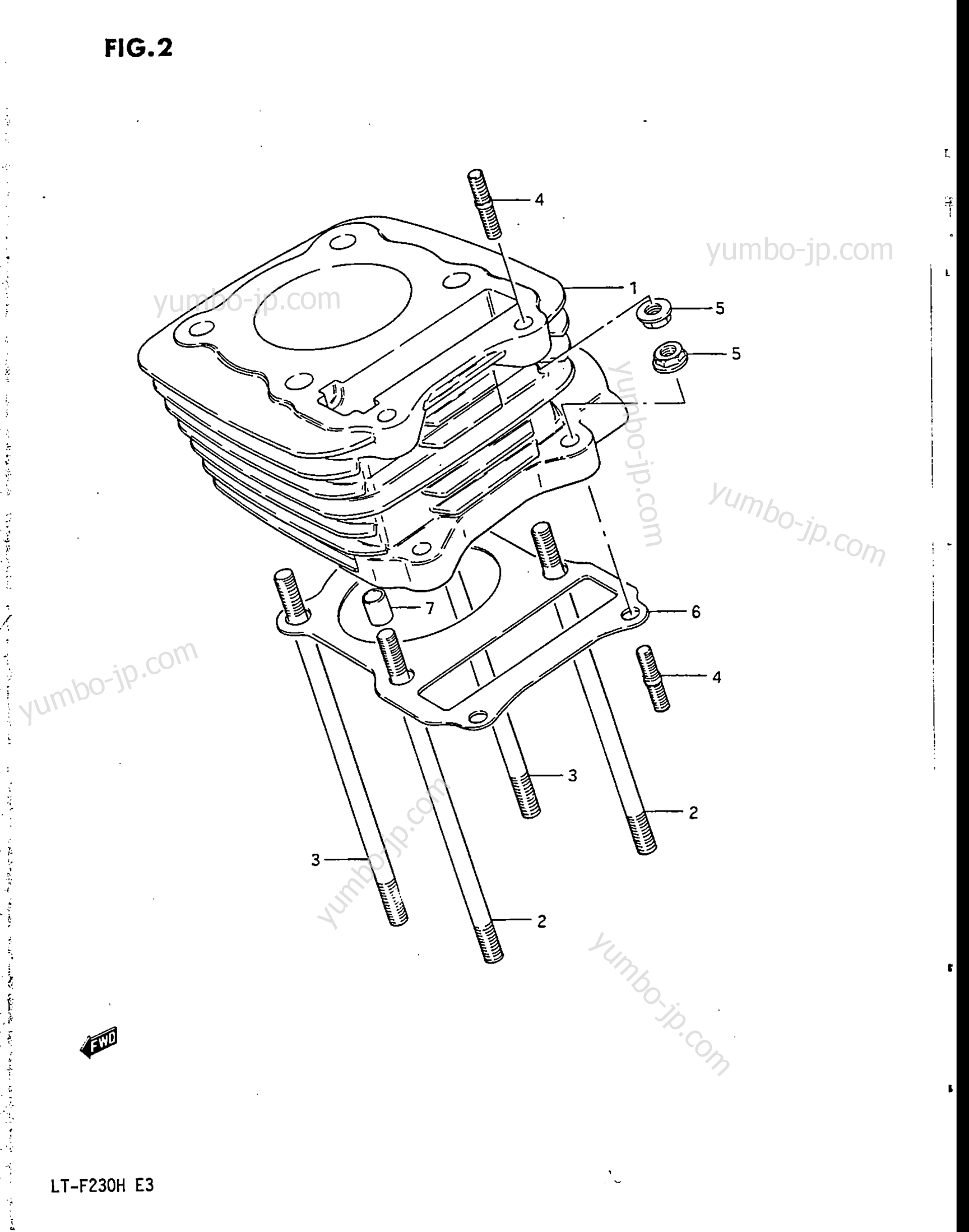 Блок цилиндров для квадроциклов SUZUKI LT-F230 1987 г.