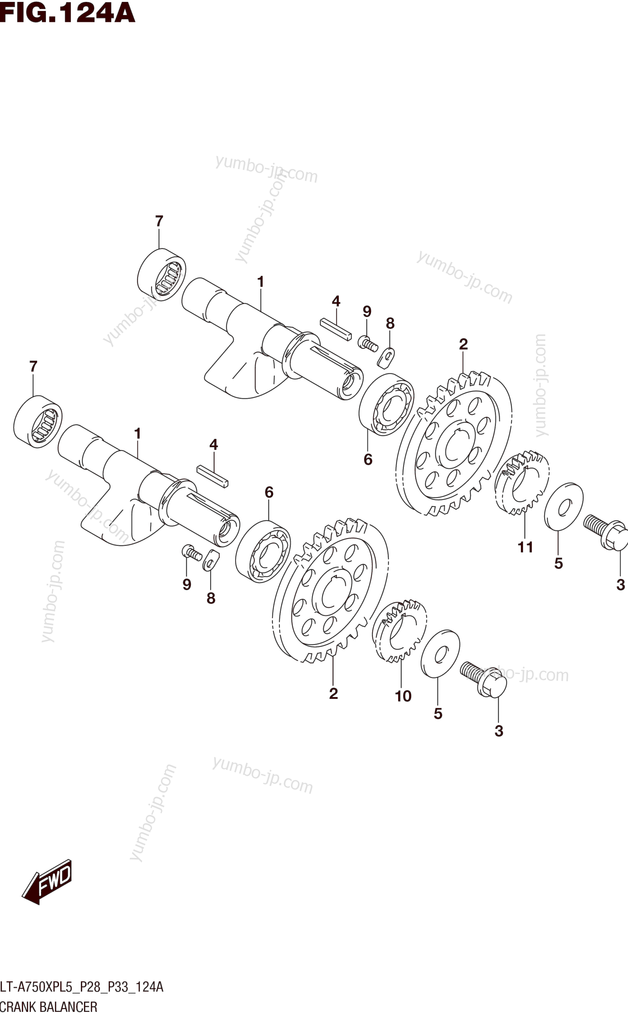 Crank Balancer for ATVs SUZUKI LT-A750XP 2015 year