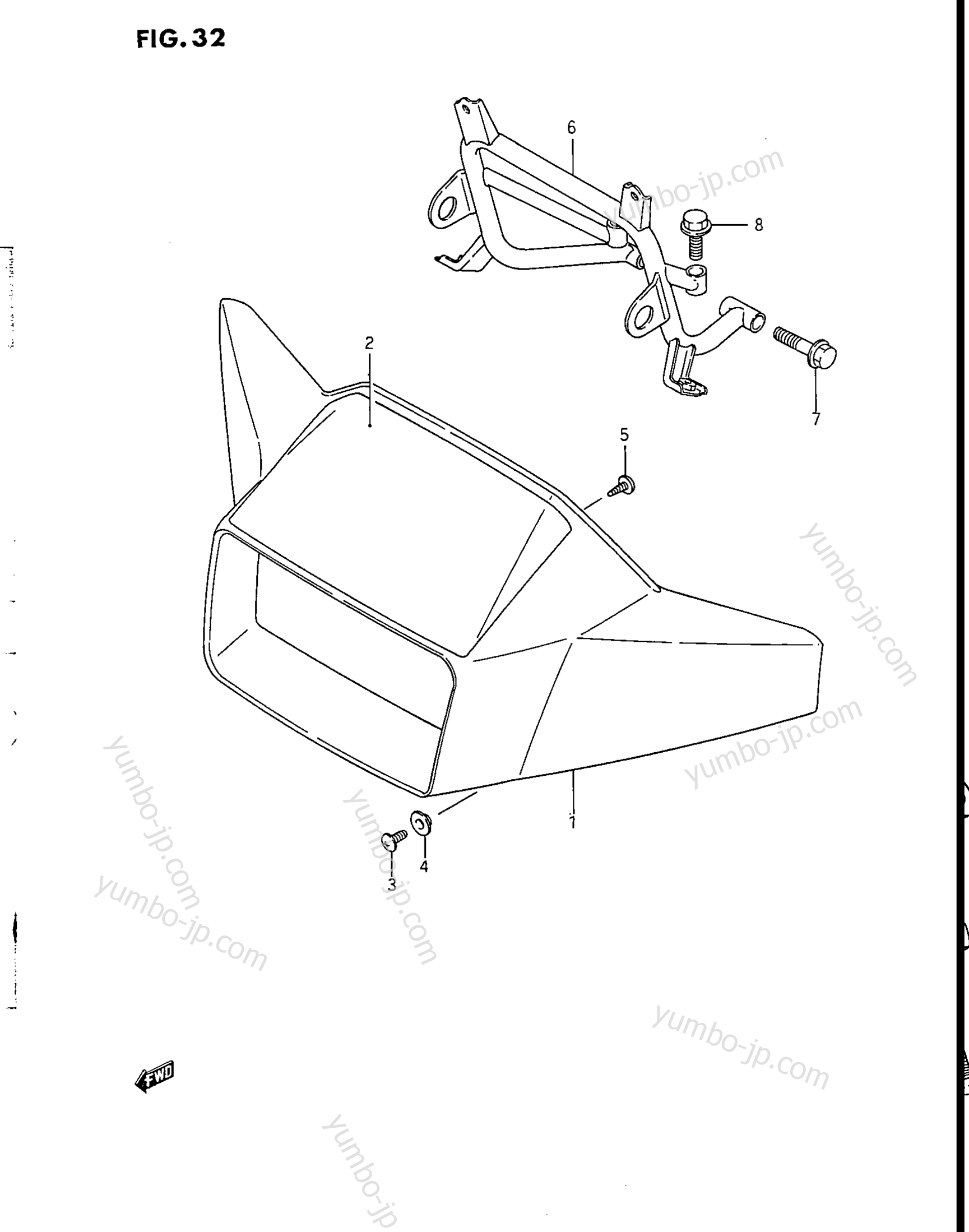 HEADLAMP HOUSING (MODEL H/J) для квадроциклов SUZUKI LT230S 1988 г.