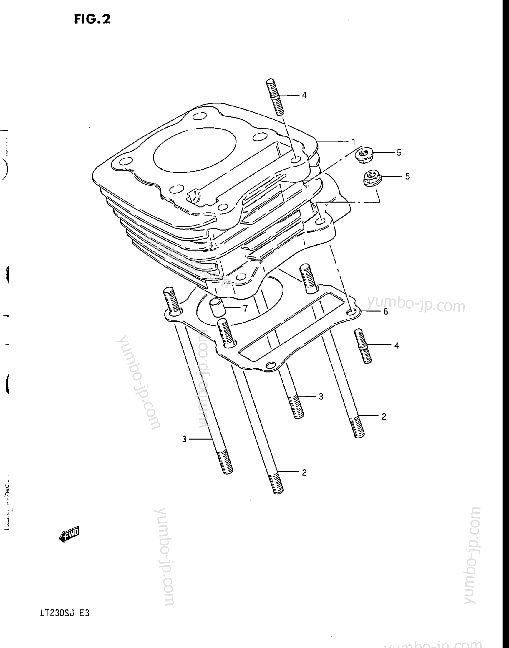 Блок цилиндров для квадроциклов SUZUKI LT230S 1988 г.