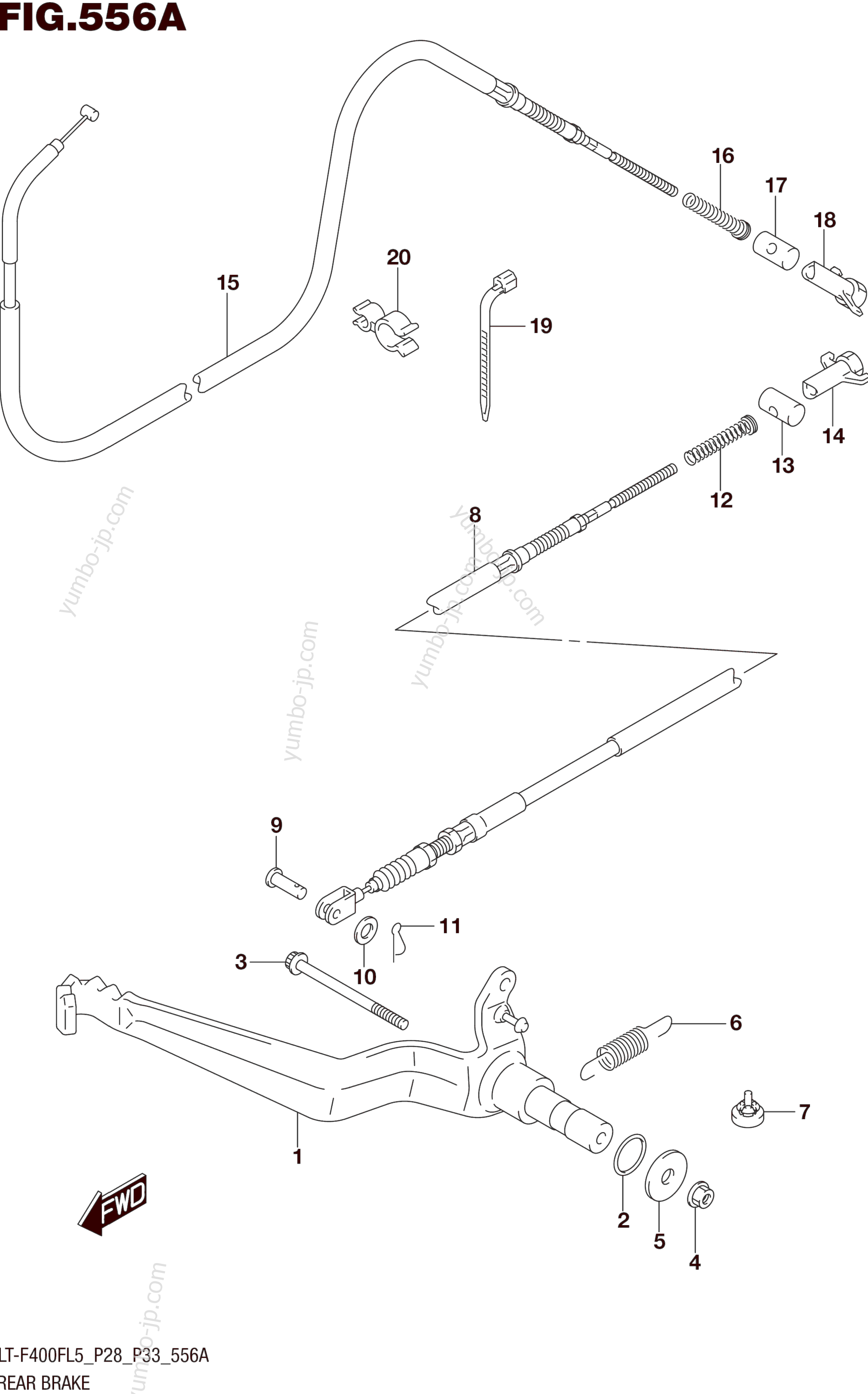REAR BRAKE для квадроциклов SUZUKI LT-F400F 2015 г.