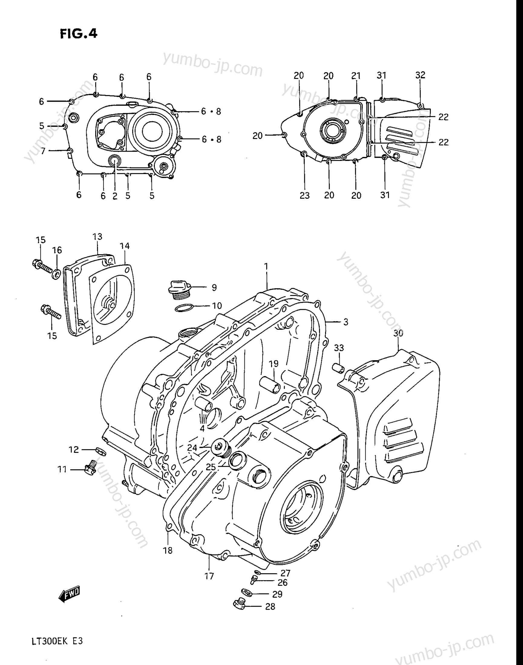 Крышка картера для квадроциклов SUZUKI QuadRunner (LT300E) 1989 г.