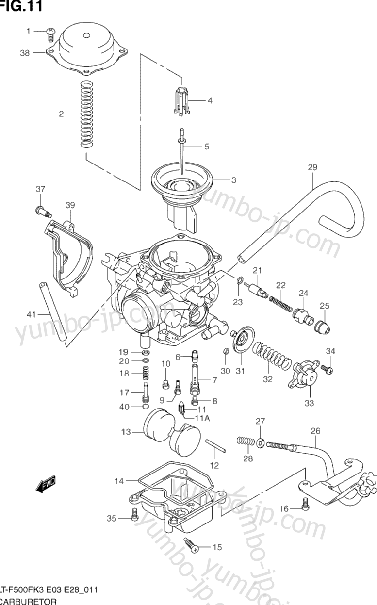 CARBURETOR for ATVs SUZUKI Vinson 4WD (LT-F500F) 2003 year