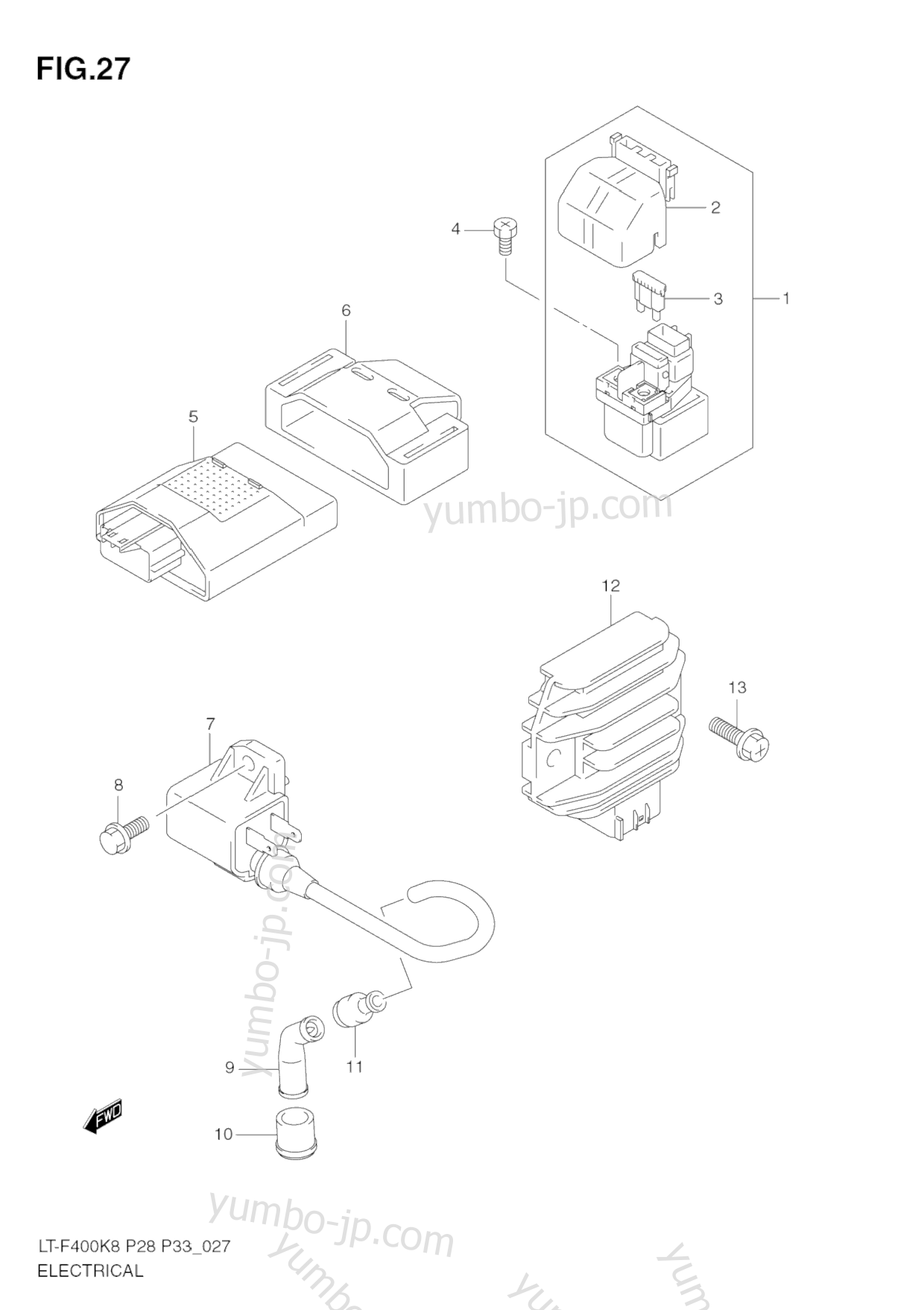 Electrical for ATVs SUZUKI KingQuad (LT-F400) 2008 year