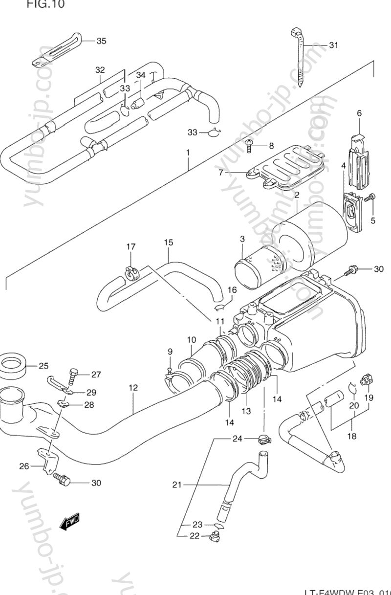 AIR CLEANER для квадроциклов SUZUKI QuadRunner (LT-F4WD) 1997 г.