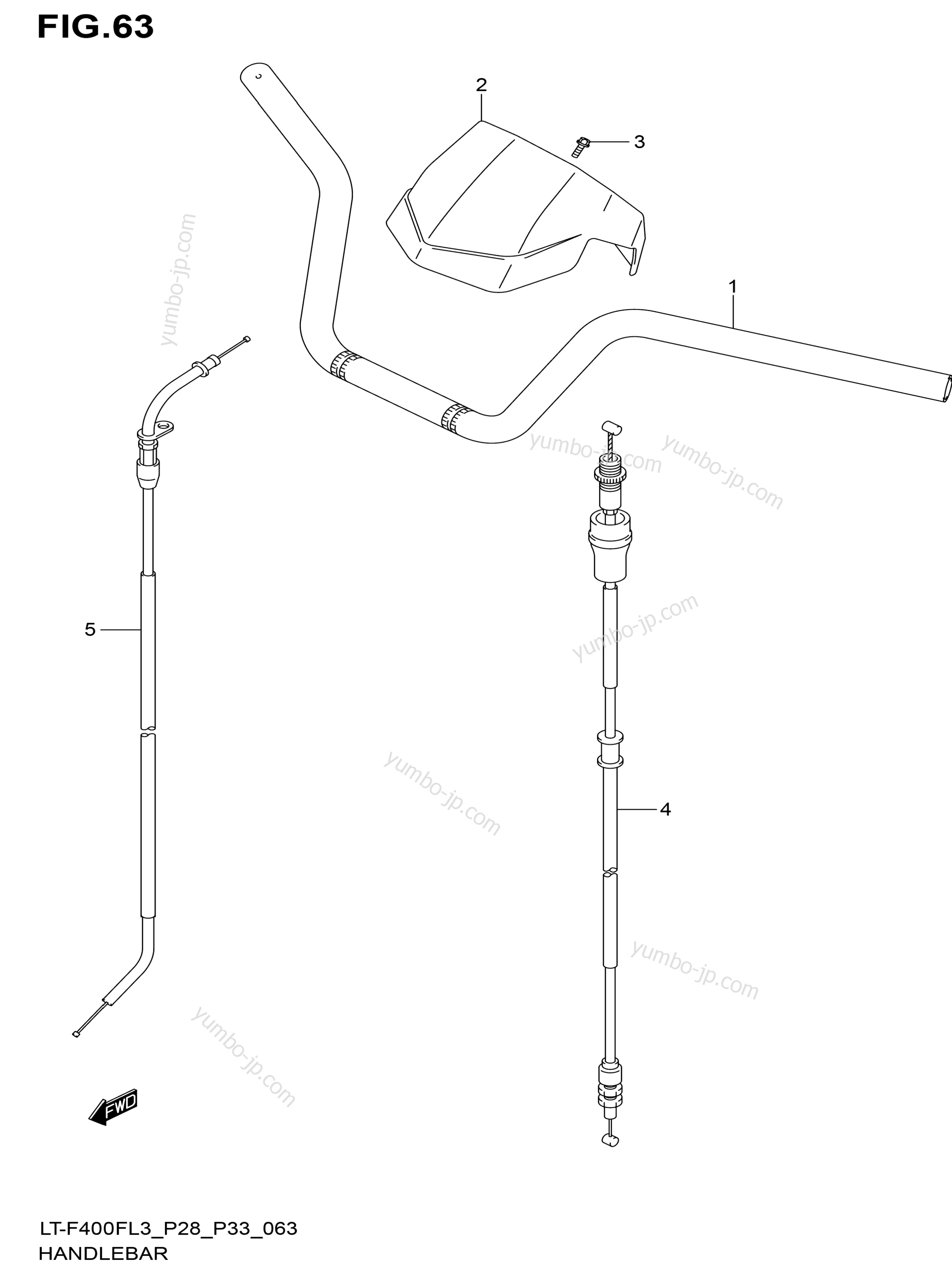 Румпель (рукоятка управления) для квадроциклов SUZUKI KingQuad (LT-F400FZ) 2013 г.