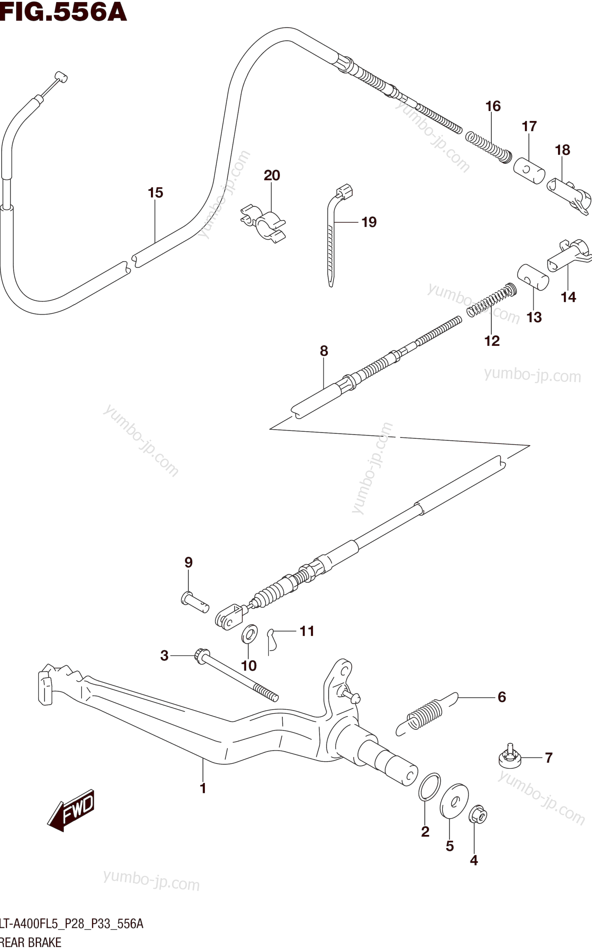REAR BRAKE для квадроциклов SUZUKI LT-A400F 2015 г.