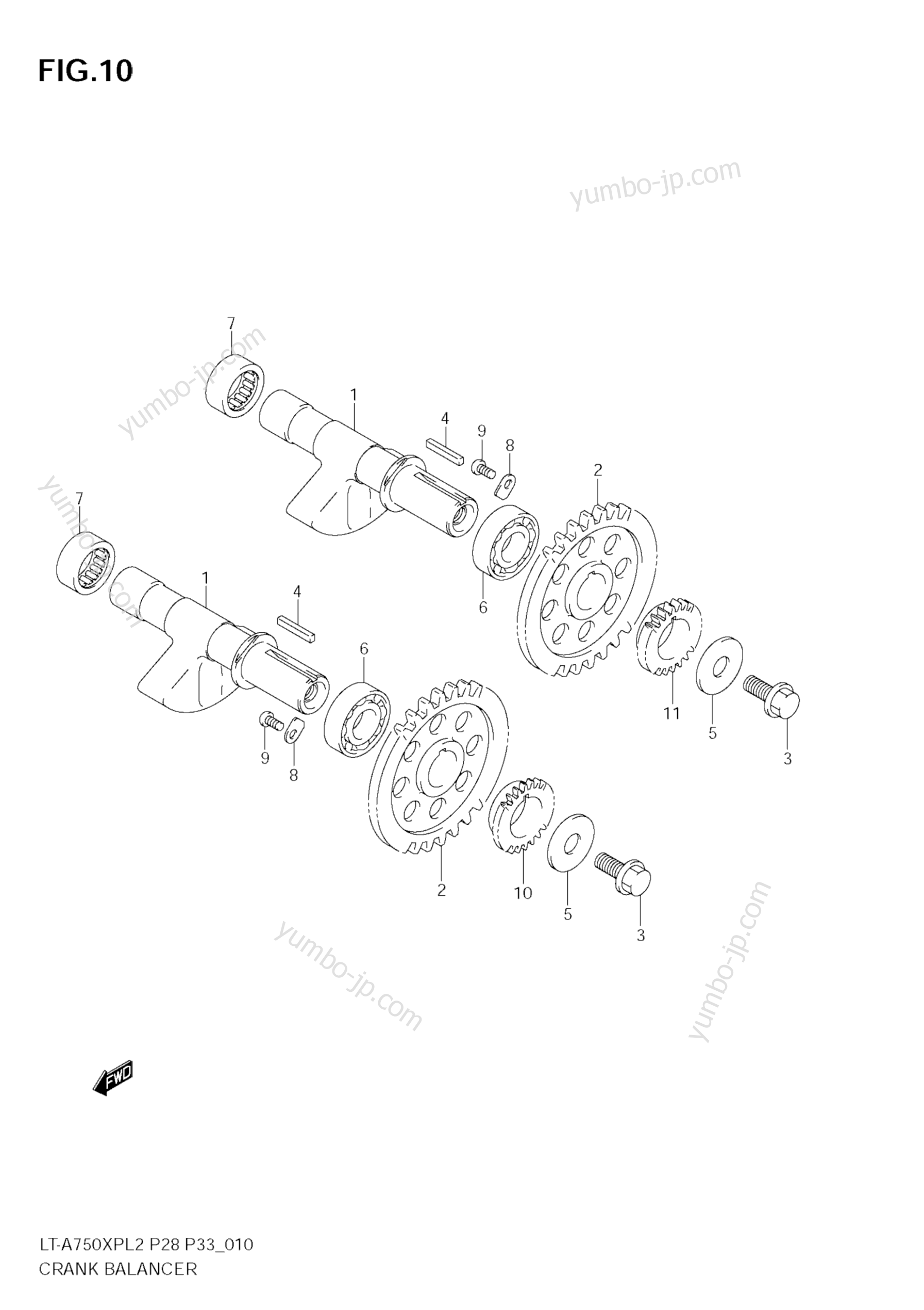 Crank Balancer для квадроциклов SUZUKI KingQuad (LT-A750XP) 2012 г.