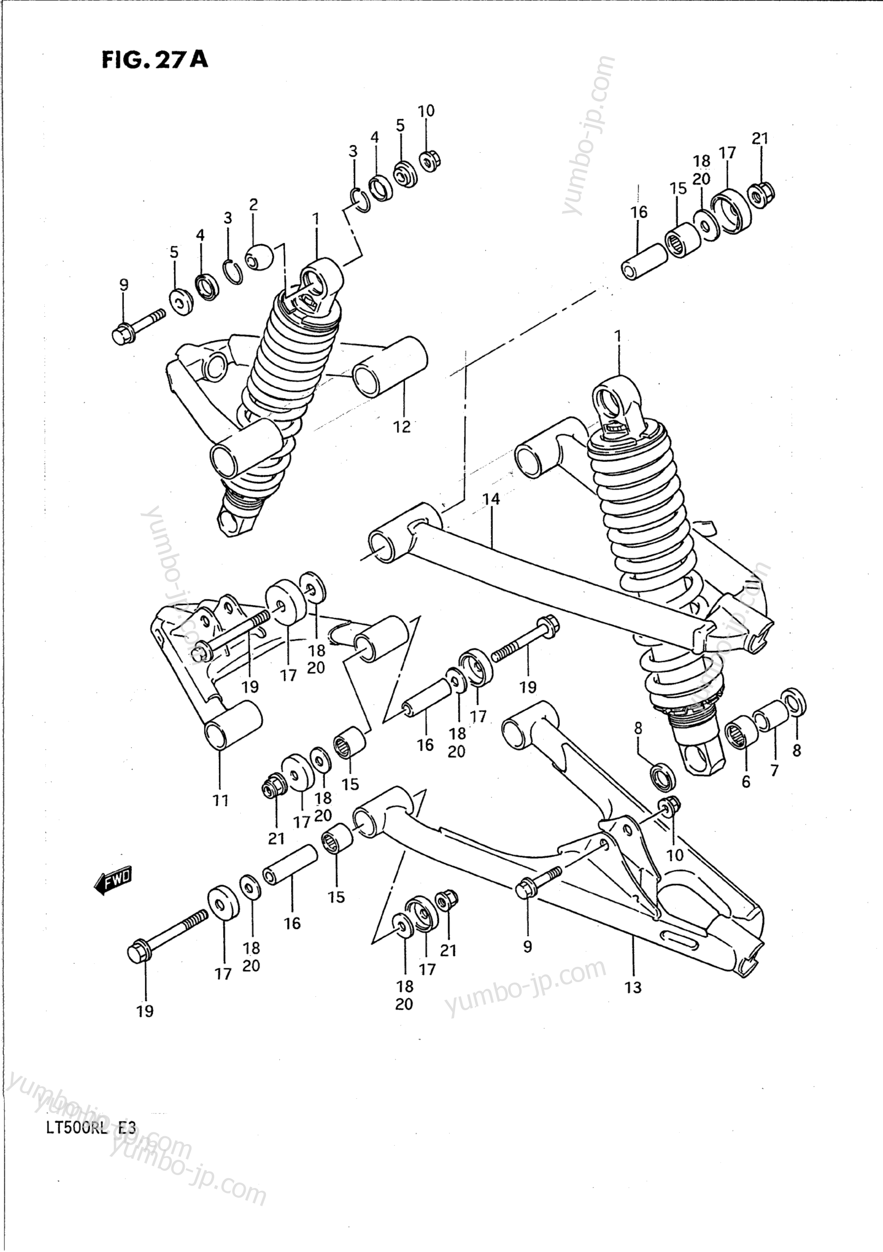 SUSPENSION ARM (MODEL J/K/L) для квадроциклов SUZUKI QuadRacer (LT500R) 1988 г.