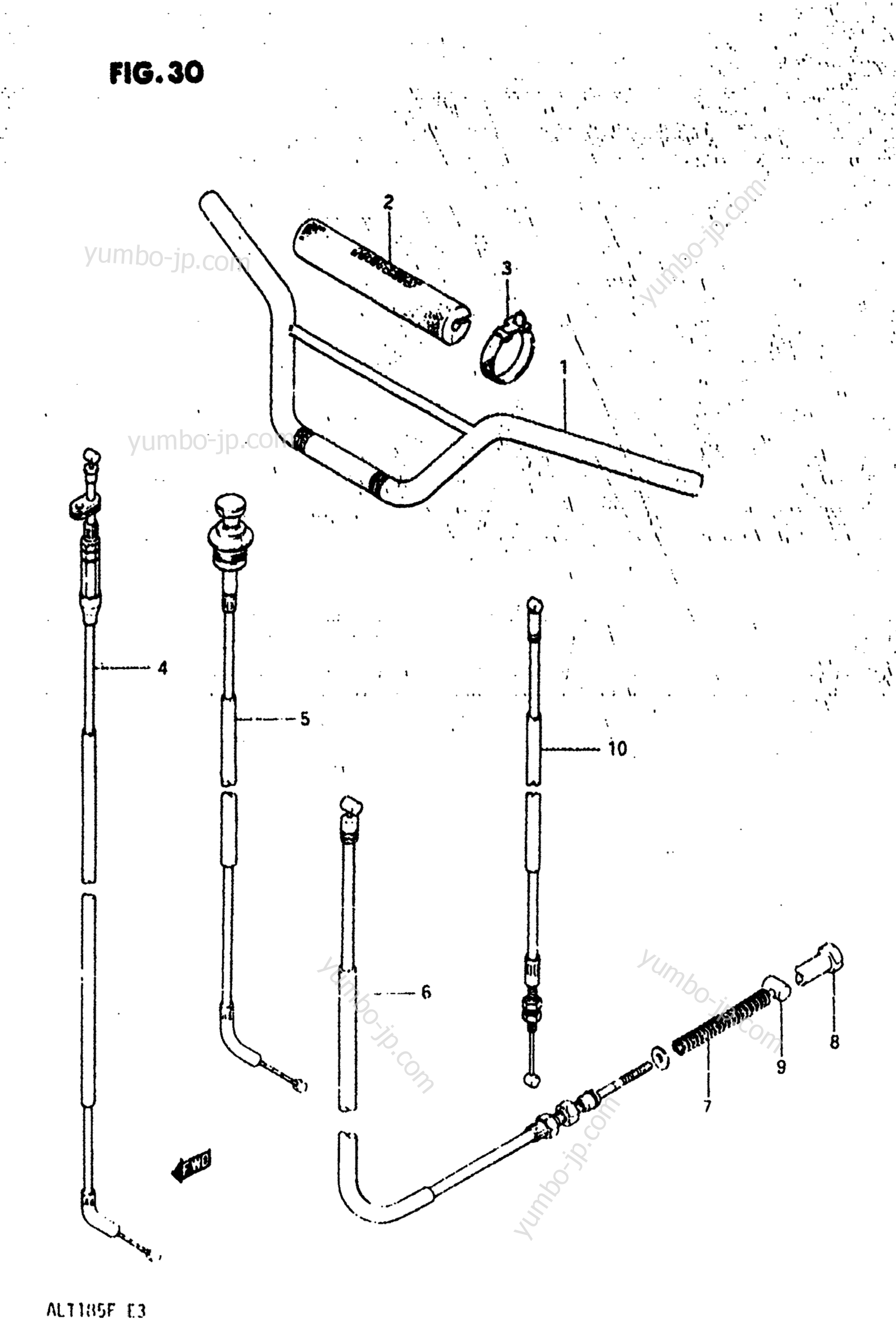Handlebar - Cable для квадроциклов SUZUKI ALT185 1985 г.