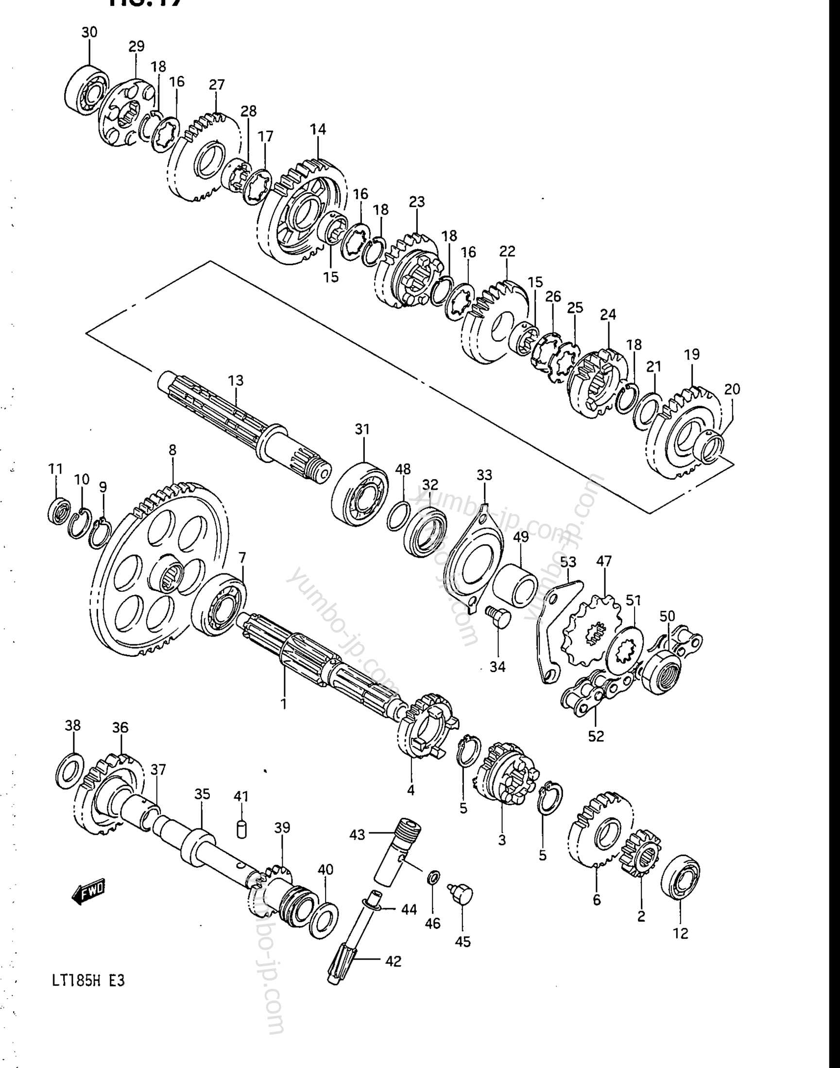 TRANSMISSION (MODEL G/H) для квадроциклов SUZUKI LT185 1987 г.