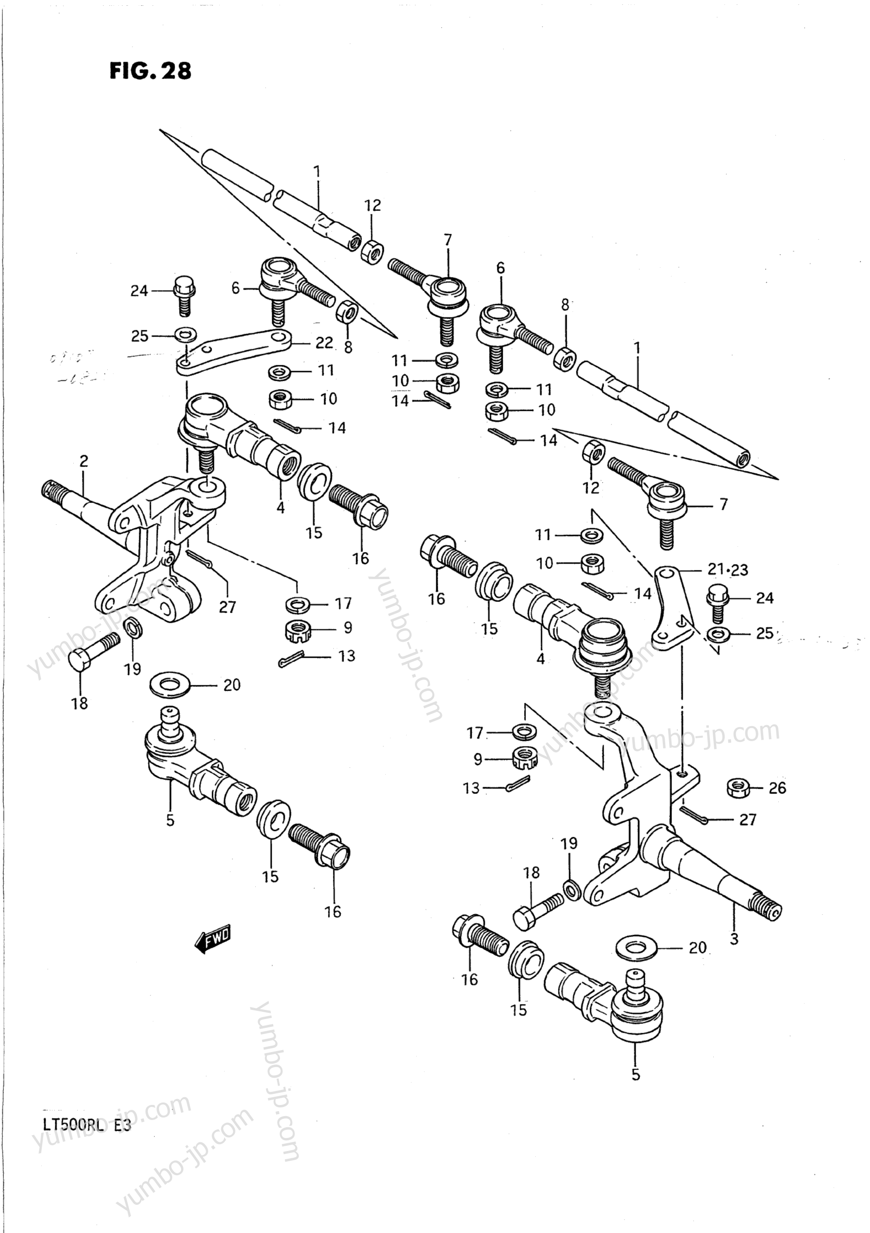 TIE ROD для квадроциклов SUZUKI QuadRacer (LT500R) 1988 г.