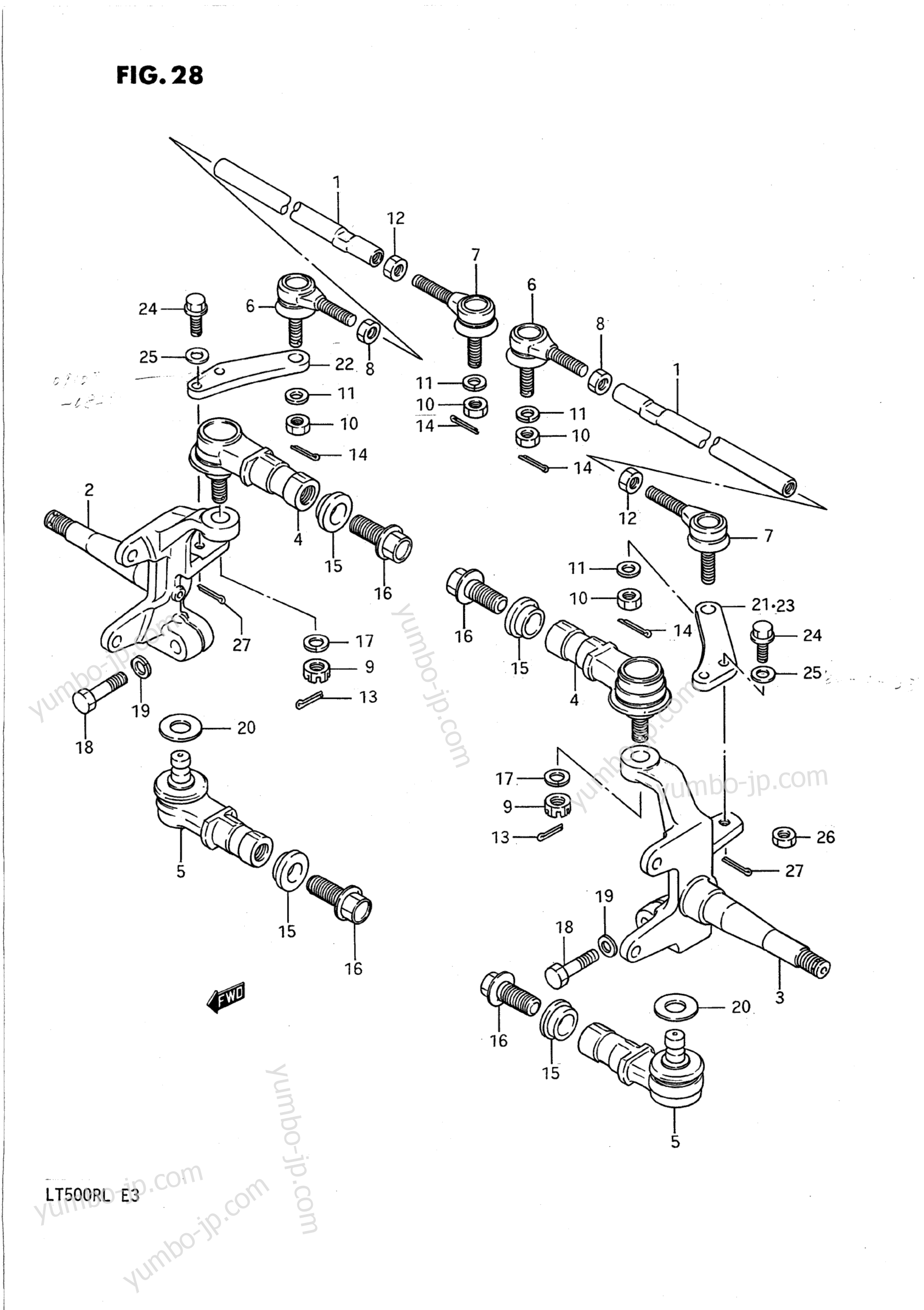 TIE ROD for ATVs SUZUKI QuadRacer (LT500R) 1989 year