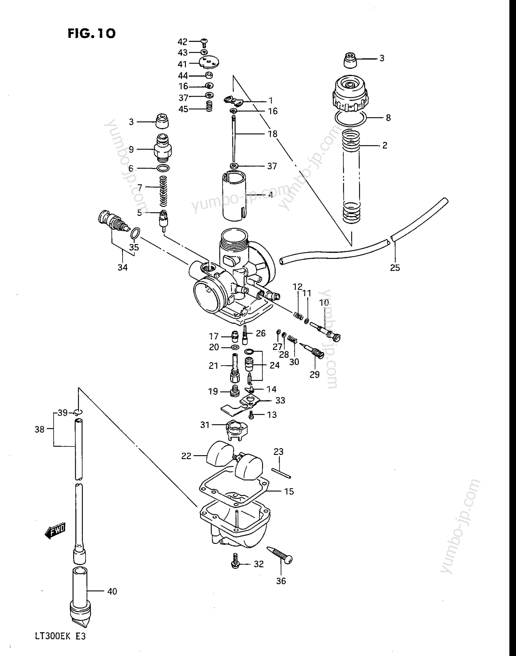 Карбюратор для квадроциклов SUZUKI QuadRunner (LT300E) 1989 г.